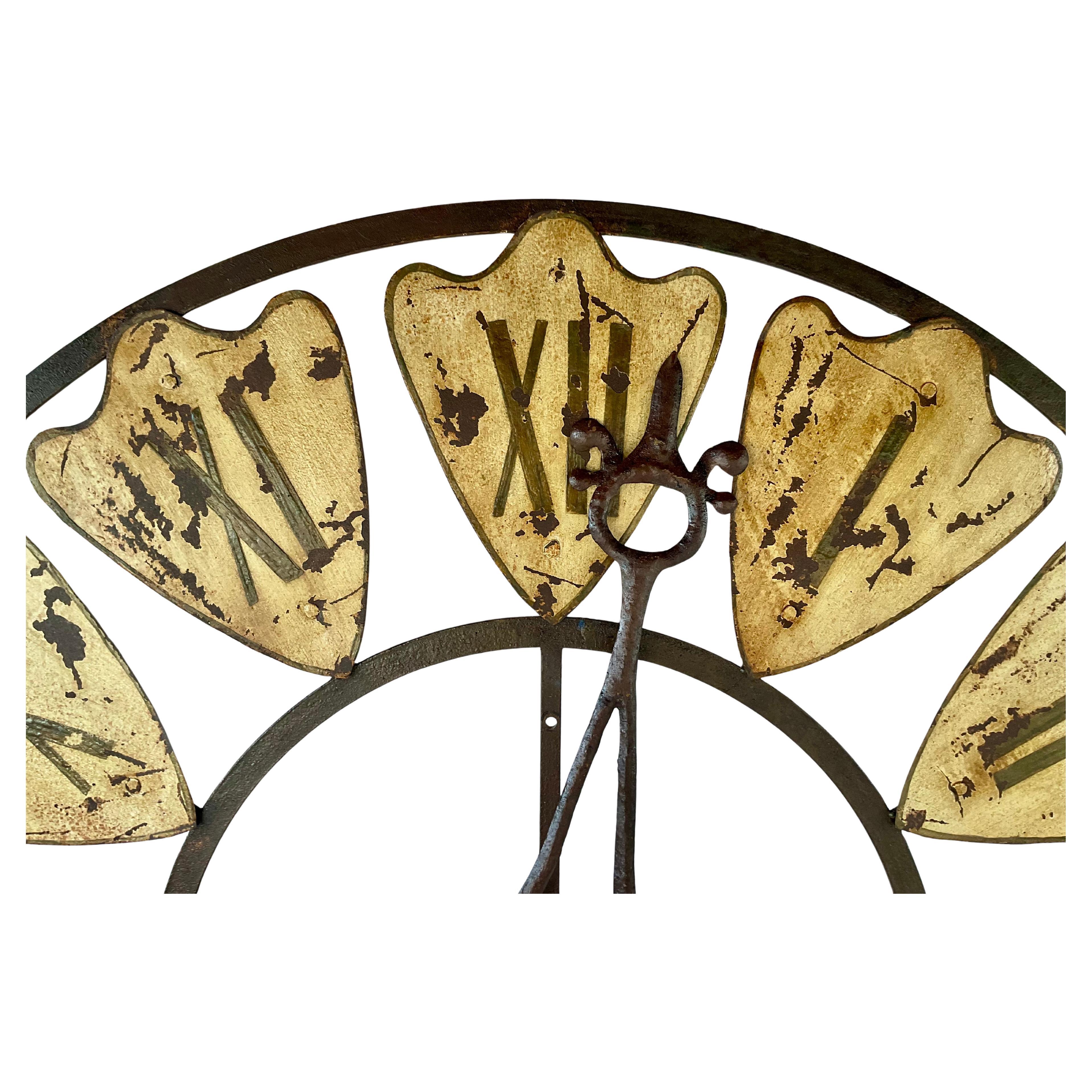 Industrial Large Antique French Tower Clock Face For Sale