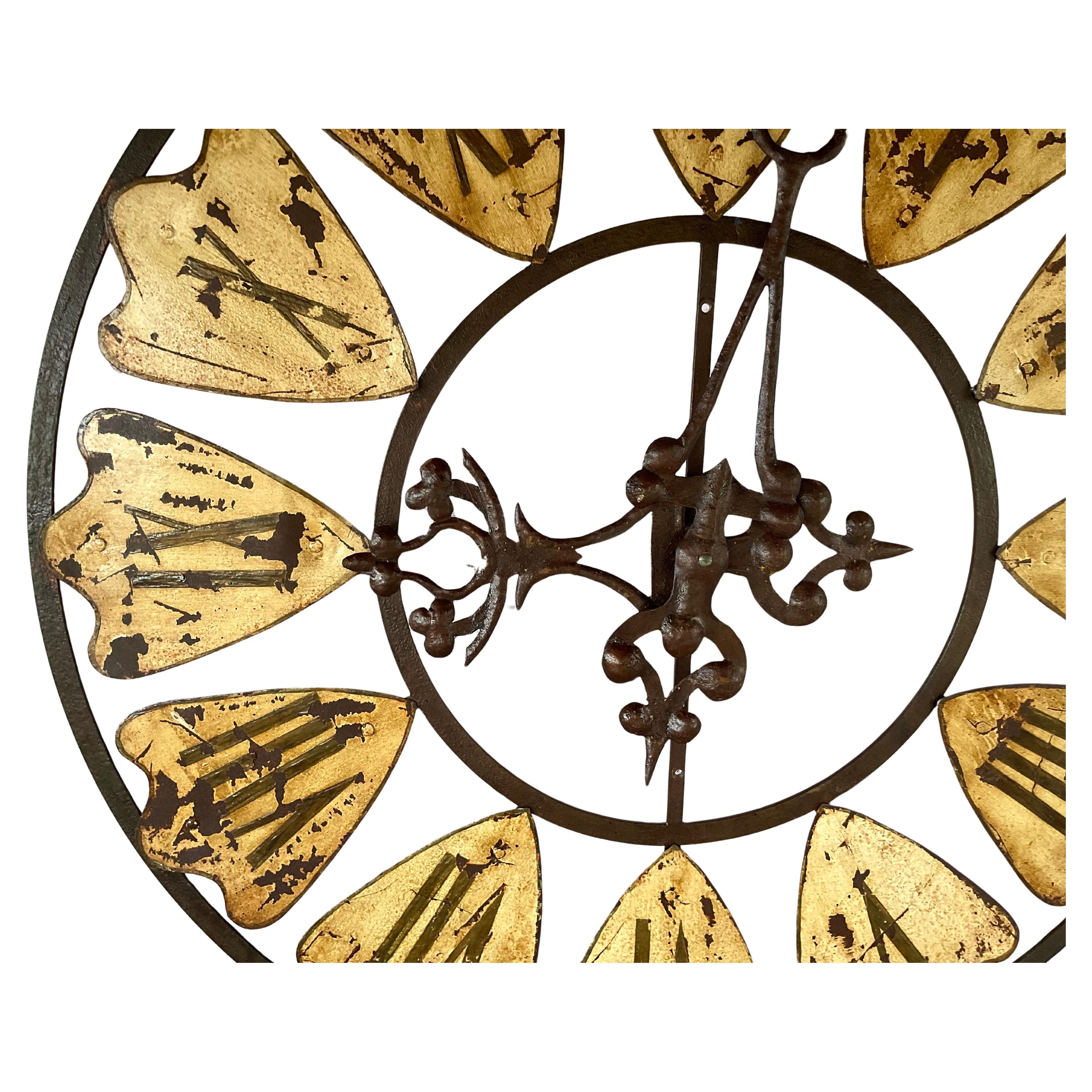19th Century Large Antique French Tower Clock Face For Sale