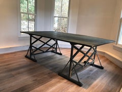 Large Antique French Trestle Table