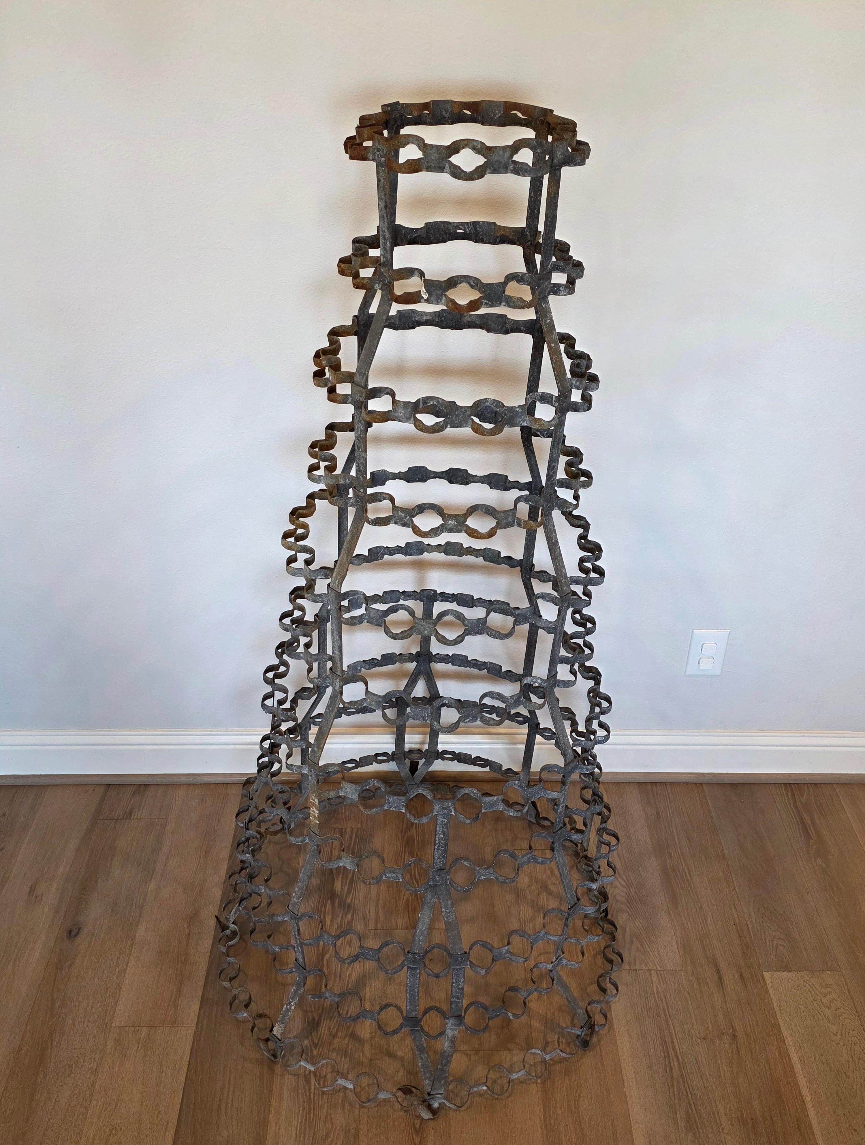 Large Antique French Wine Rack Bottle Drying Tree Sculptural Display For Sale 3