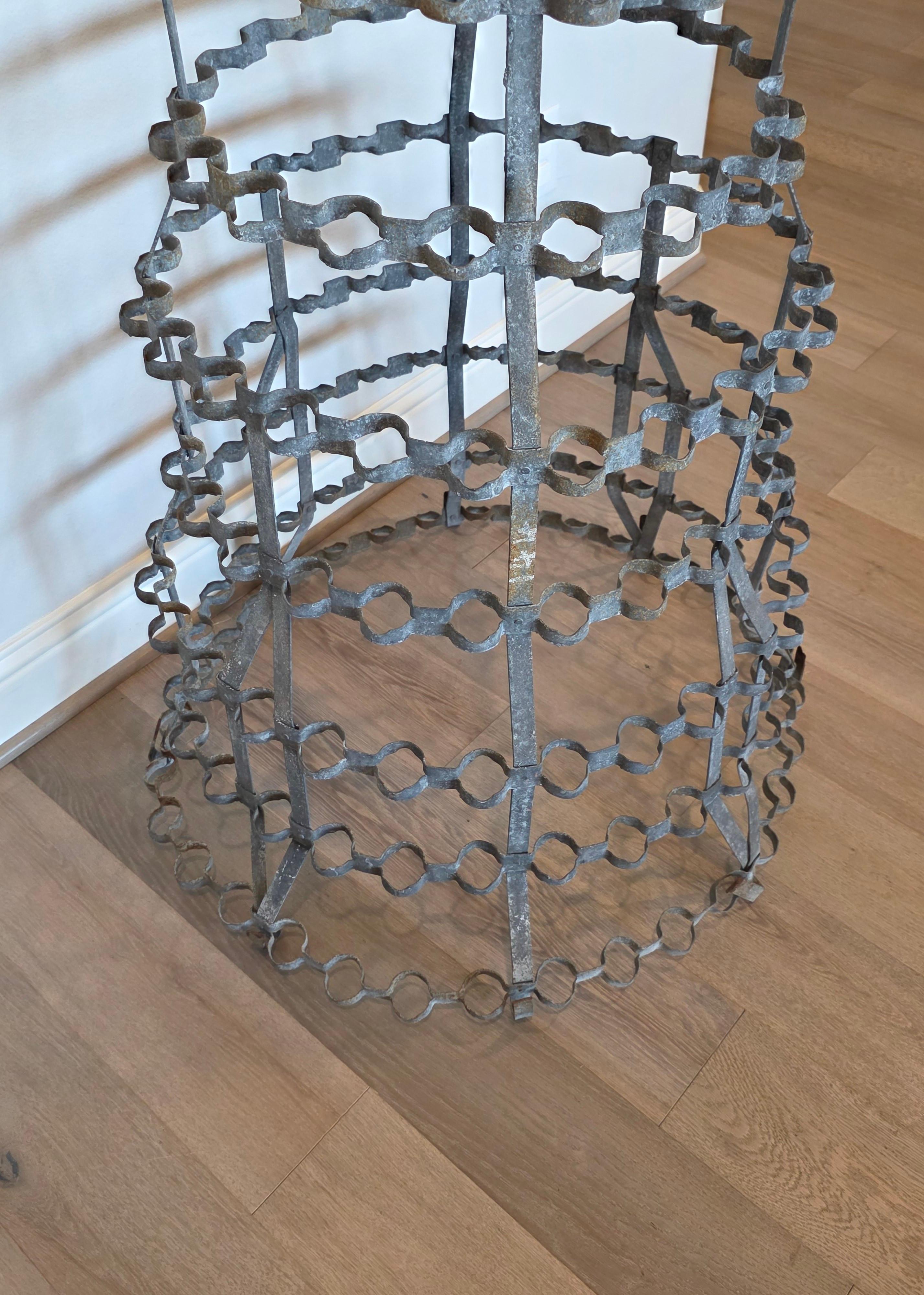Large Antique French Wine Rack Bottle Drying Tree Sculptural Display For Sale 6