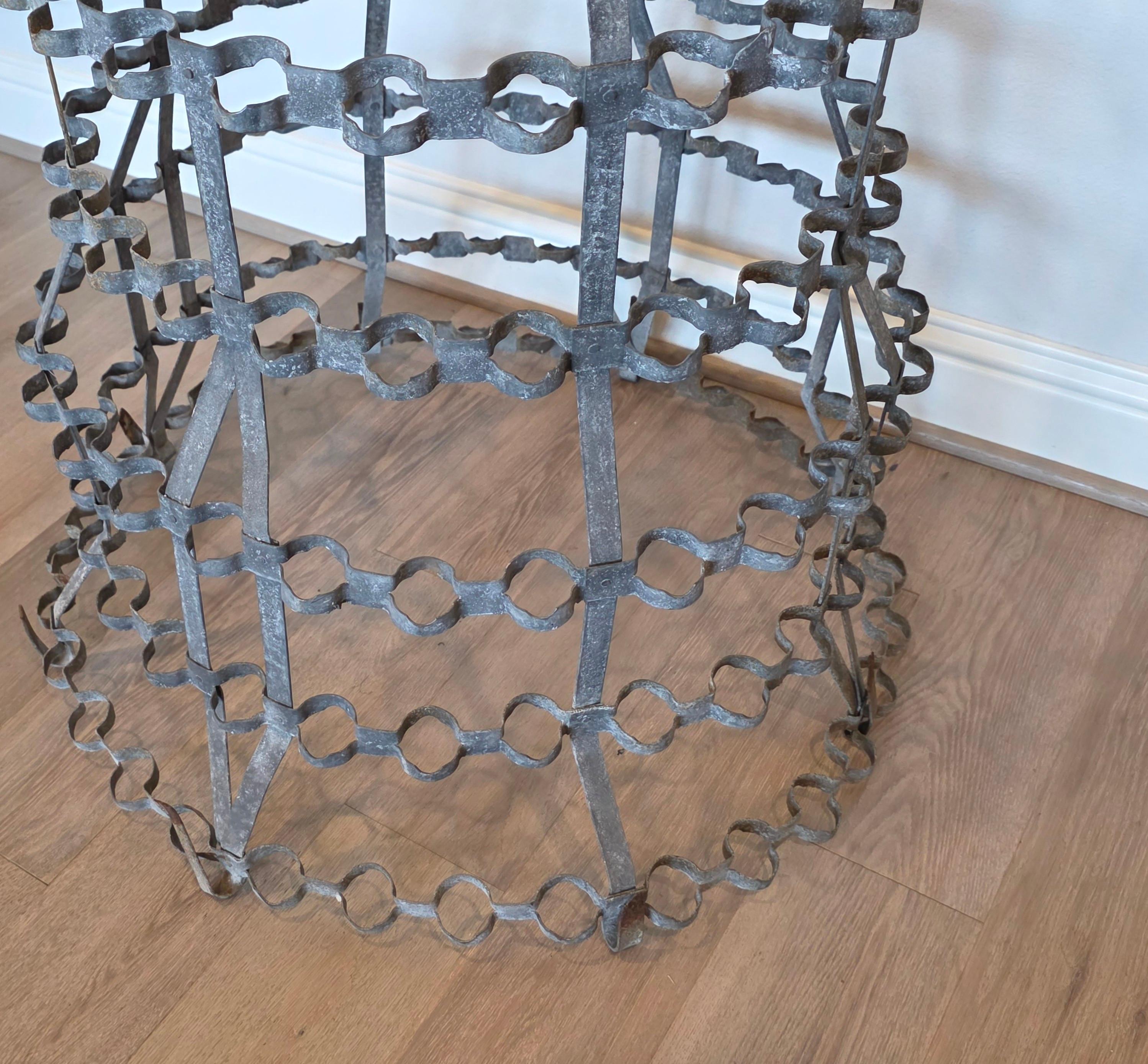 Large Antique French Wine Rack Bottle Drying Tree Sculptural Display For Sale 7
