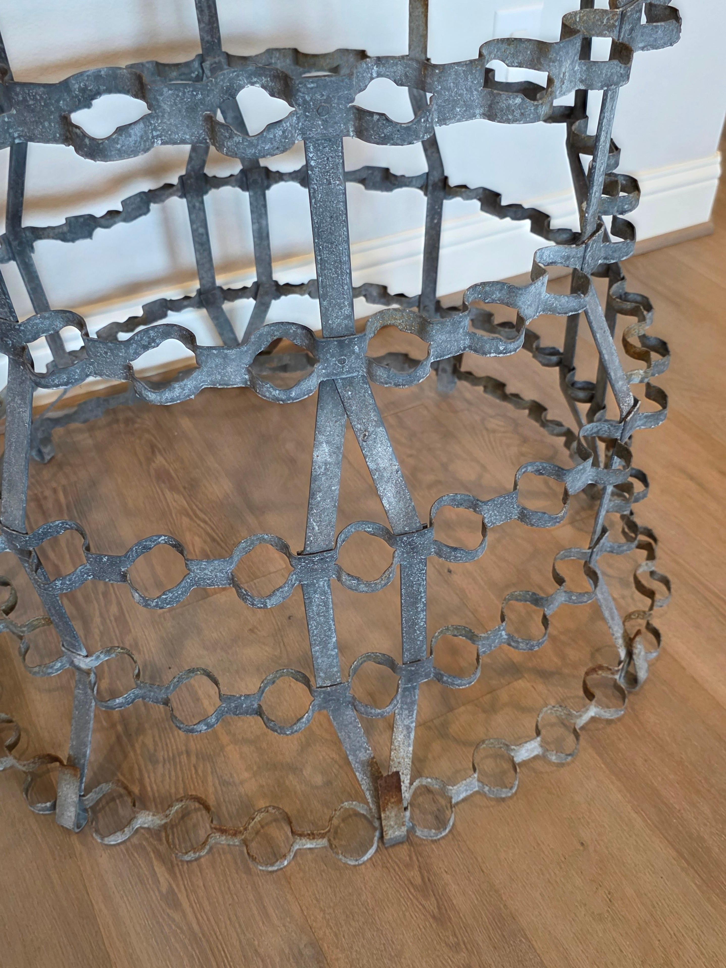Large Antique French Wine Rack Bottle Drying Tree Sculptural Display For Sale 8