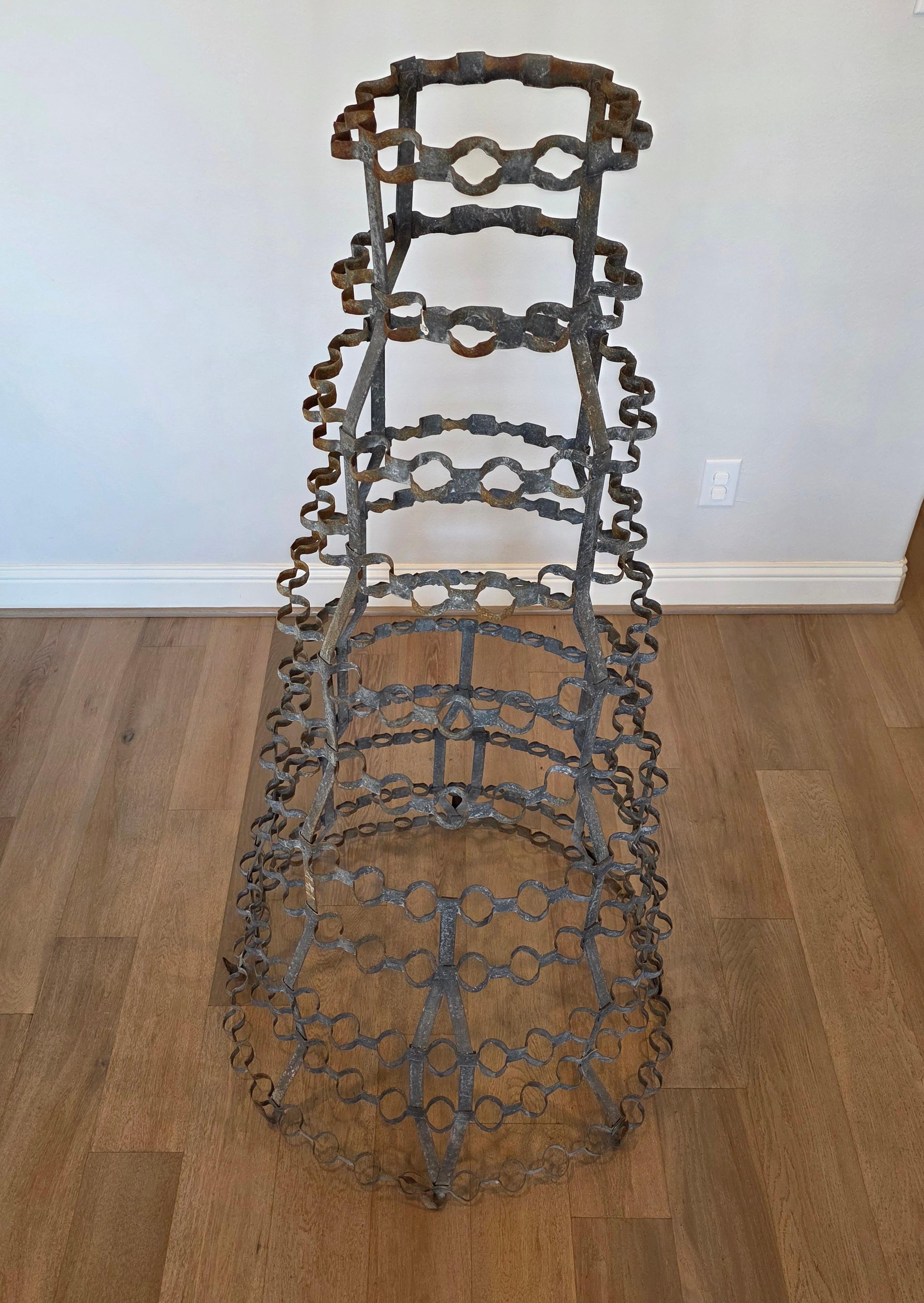 Large Antique French Wine Rack Bottle Drying Tree Sculptural Display For Sale 1