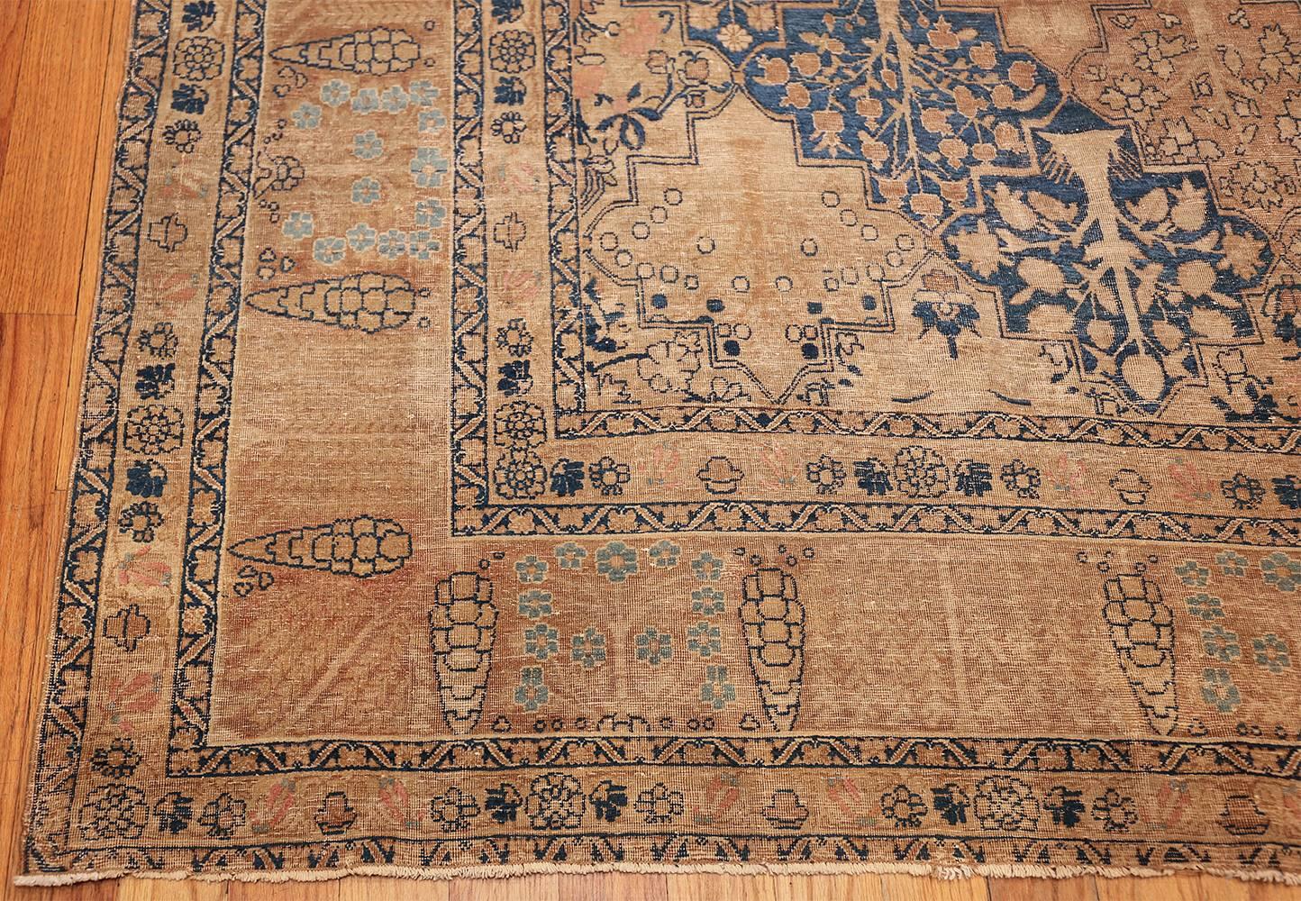 Large Antique Garden Design Kerman Persian Rug. Size 10 ft 7 in x 16 ft 6 in In Excellent Condition In New York, NY
