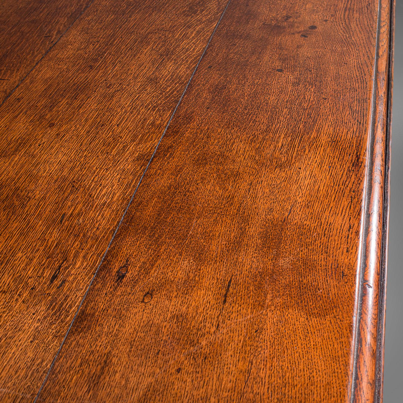 Large Antique Gate-Leg Table, English, Oak, Folding, Occasional, Victorian, 1900 5