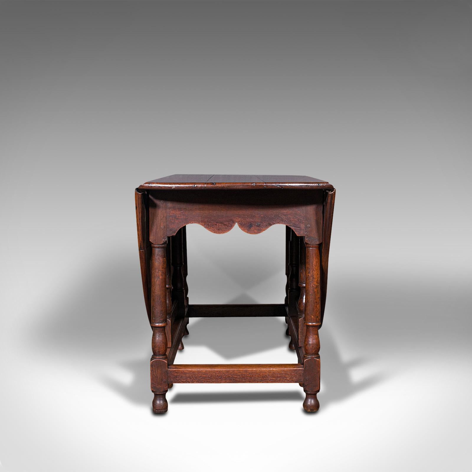19th Century Large Antique Gate-Leg Table, English, Oak, Folding, Occasional, Victorian, 1900