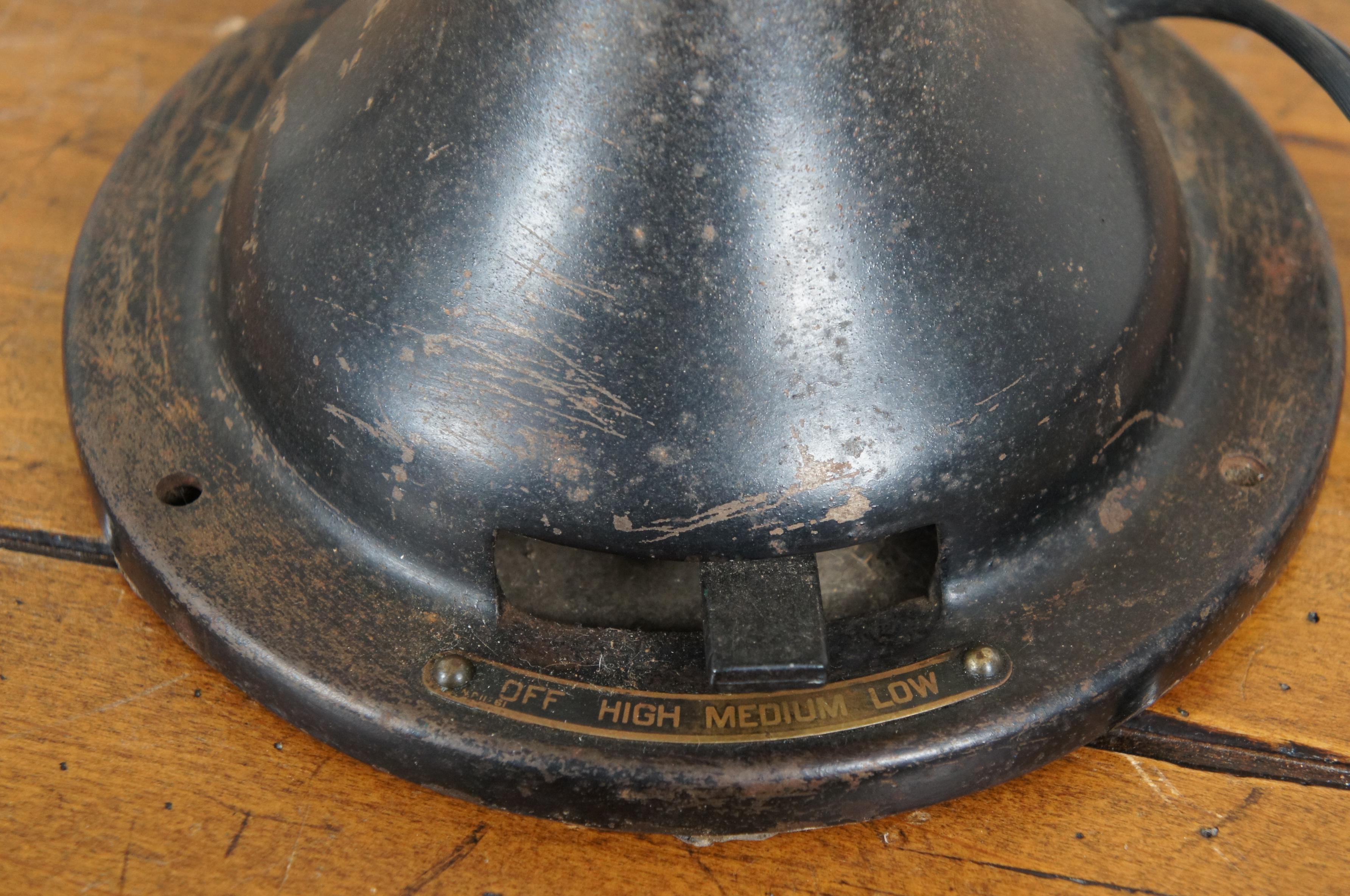 Gran Ventilador de Escritorio Industrial Oscilante Antiguo GE General Electric Funciona 21 en venta 5