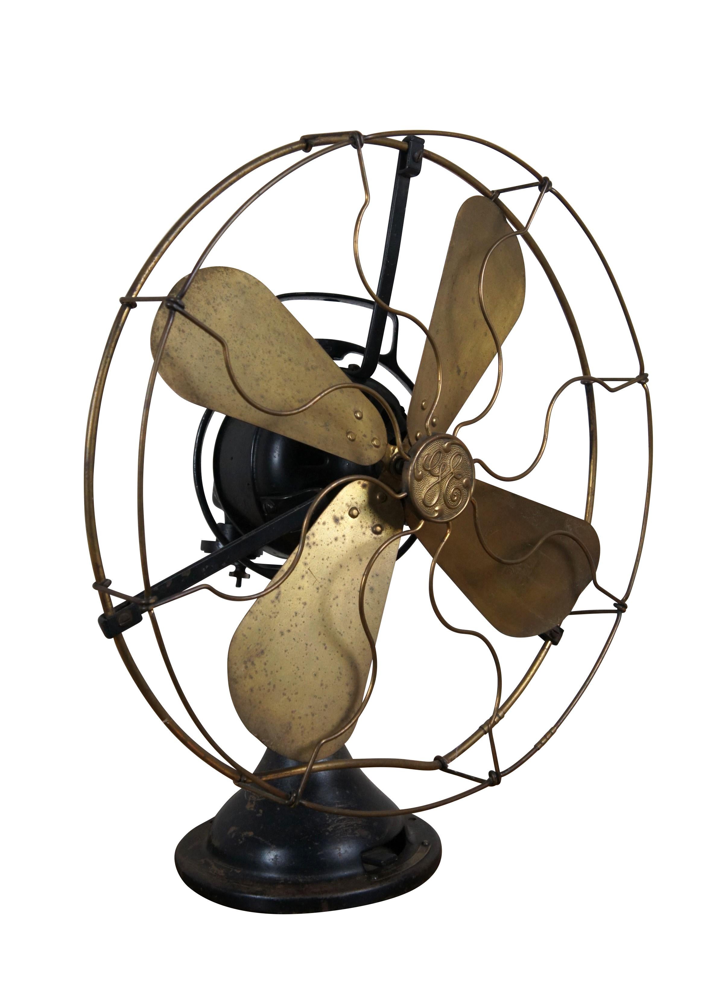 Gran Ventilador de Escritorio Industrial Oscilante Antiguo GE General Electric Funciona 21 en Bastante bueno estado para la venta en Dayton, OH