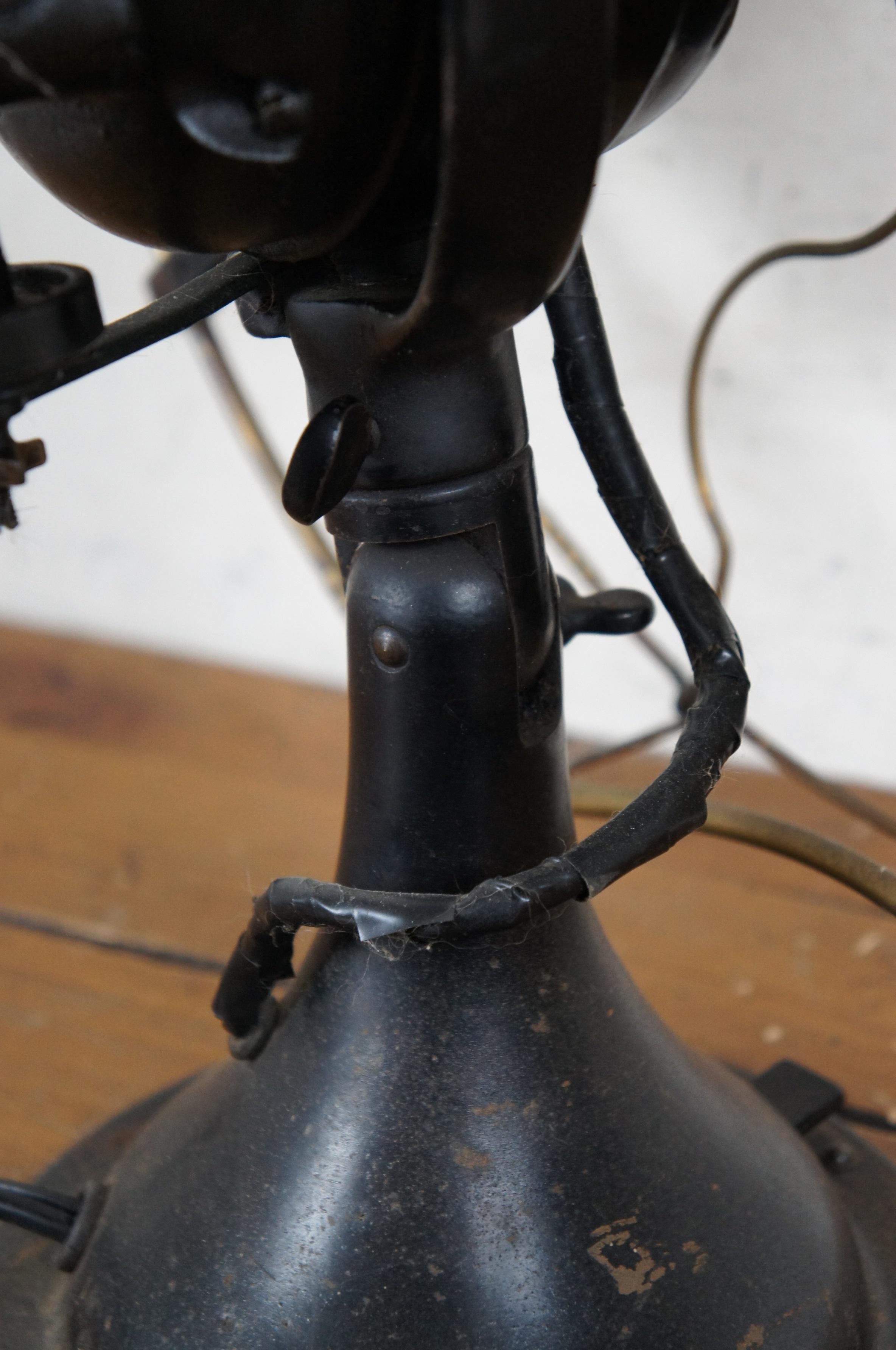 Gran Ventilador de Escritorio Industrial Oscilante Antiguo GE General Electric Funciona 21 en venta 1