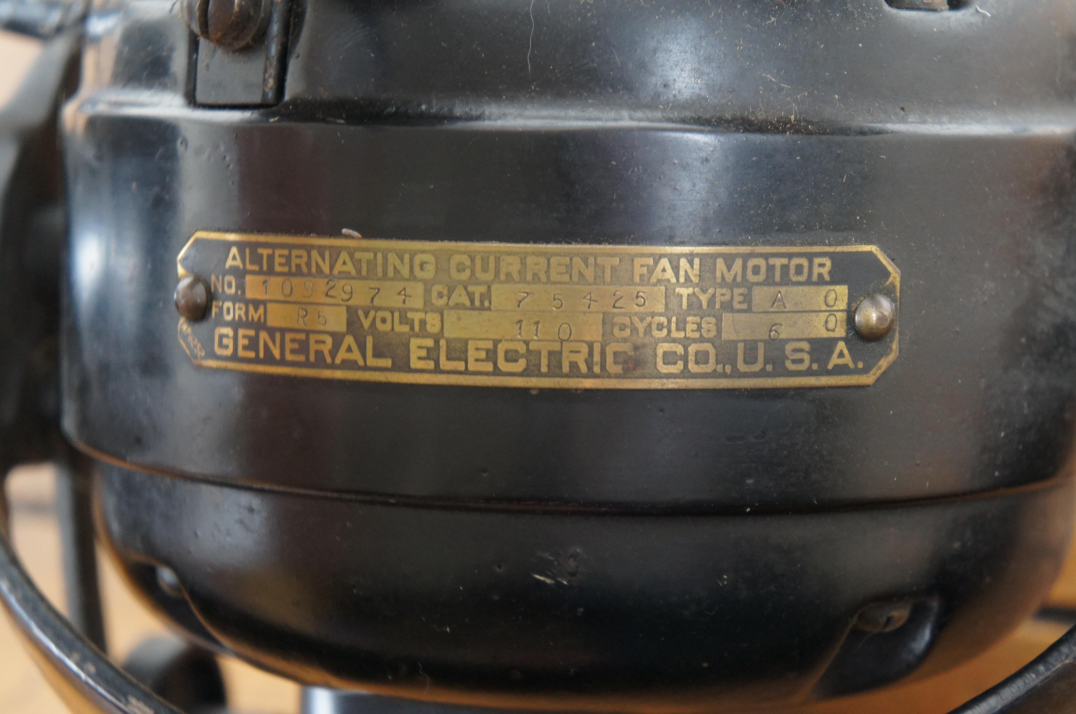Gran Ventilador de Escritorio Industrial Oscilante Antiguo GE General Electric Funciona 21 en venta 3