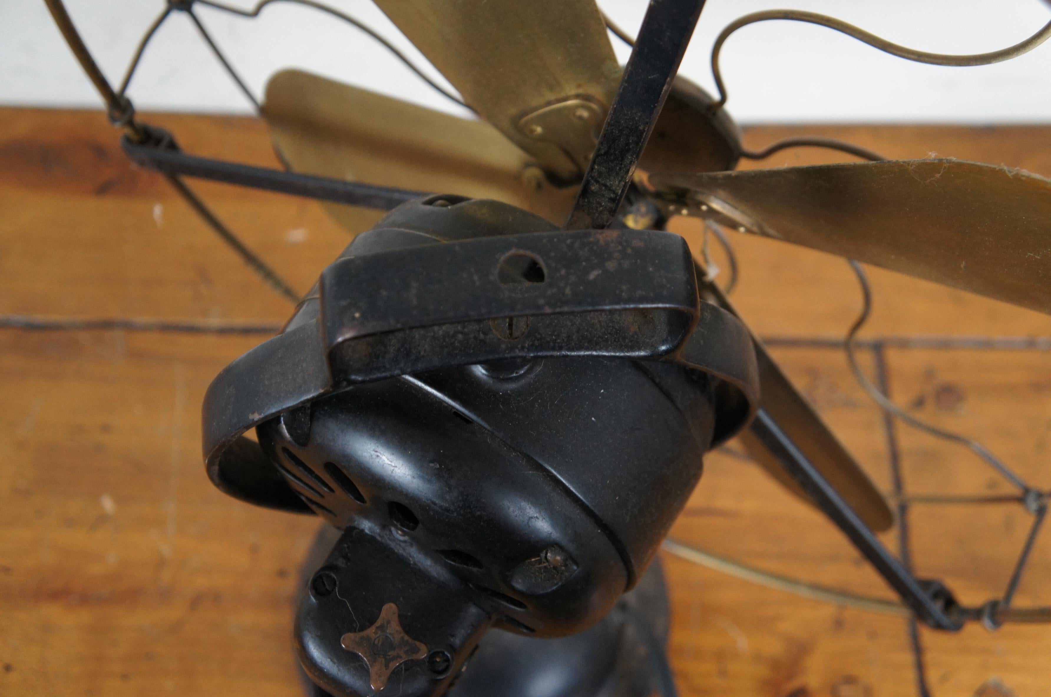 Gran Ventilador de Escritorio Industrial Oscilante Antiguo GE General Electric Funciona 21 en venta 4