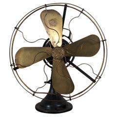 Gran Ventilador de Escritorio Industrial Oscilante Antiguo GE General Electric Funciona 21
