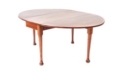 Grande table à manger ancienne George III en acajou à abattant