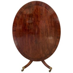 Large Antique George III Oval Mahogany Breakfast Table