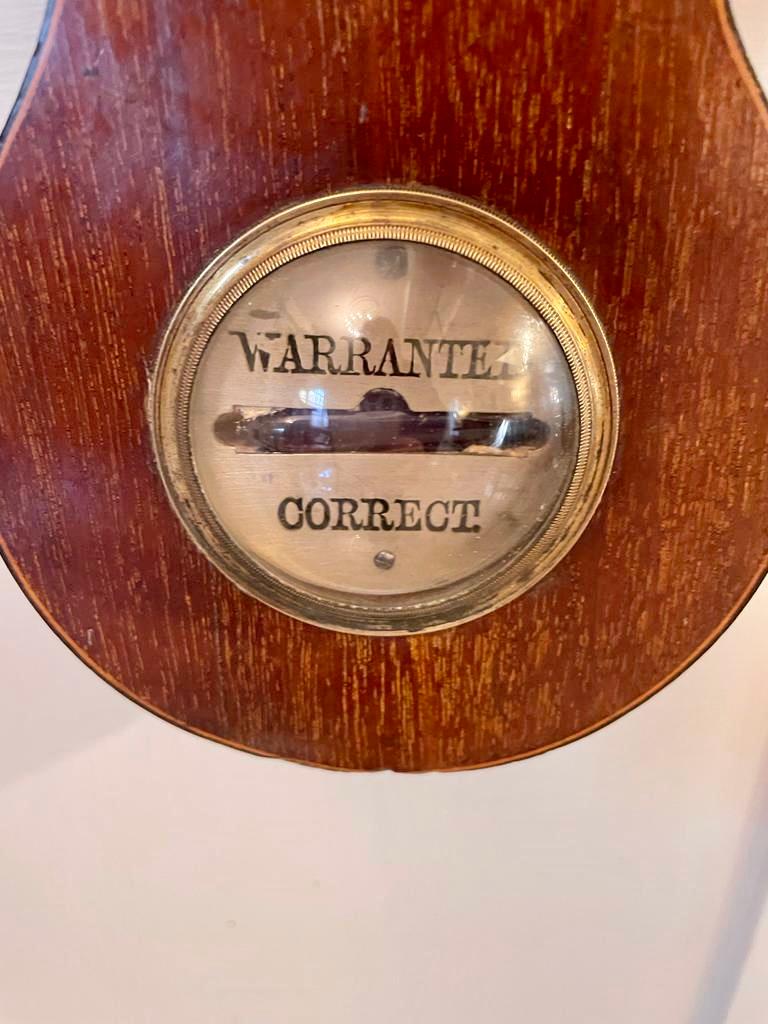 Large Antique George III Quality Mahogany Banjo Barometer For Sale 1