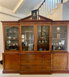 Grande bibliothèque ancienne de qualité George III en acajou, 238 x 286 x 62 cm