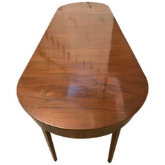 Large Antique George III Quality Mahogany Metamorphic D-End Dining Table