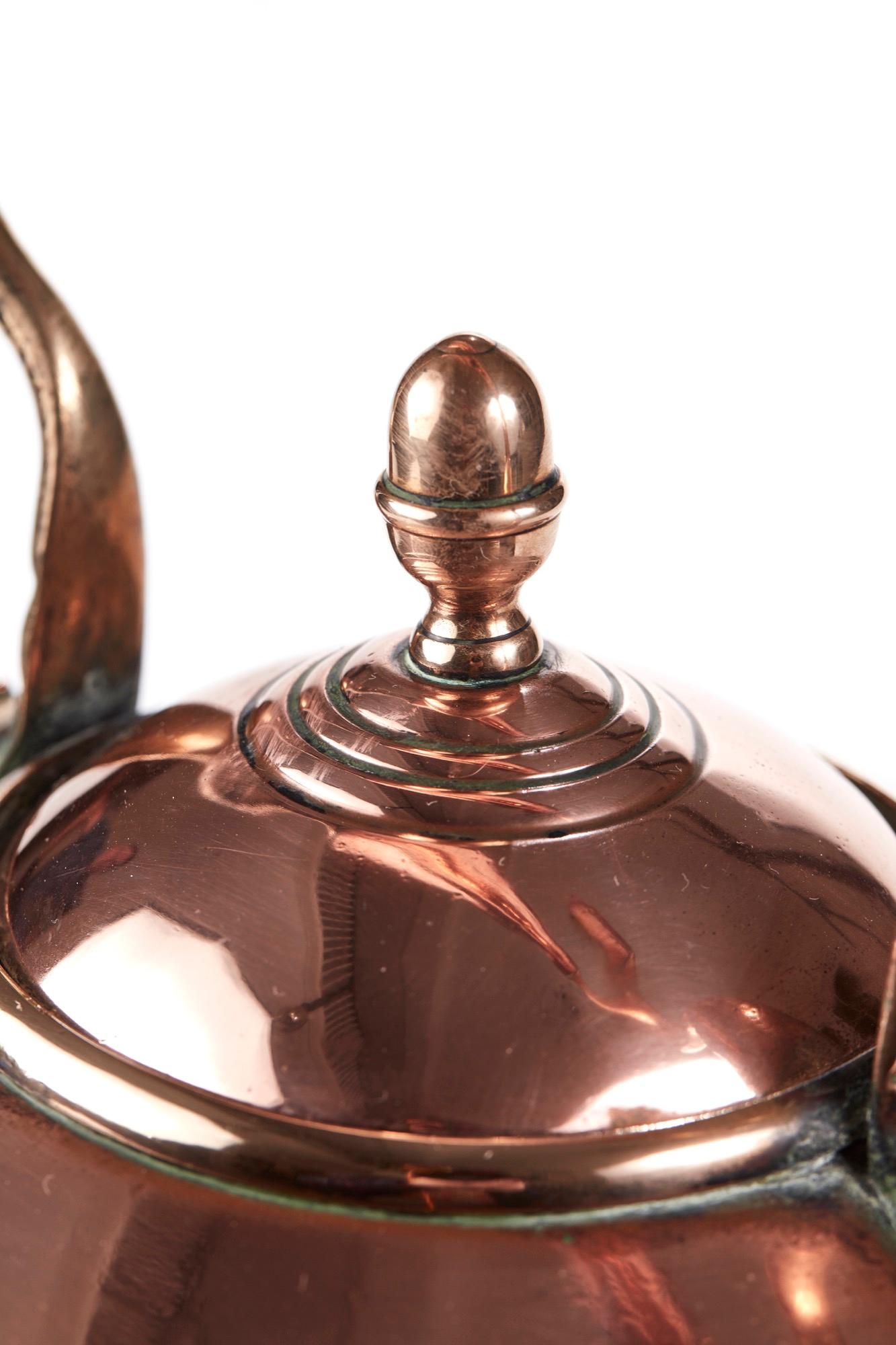 19th Century Large Antique Georgian Copper Kettle