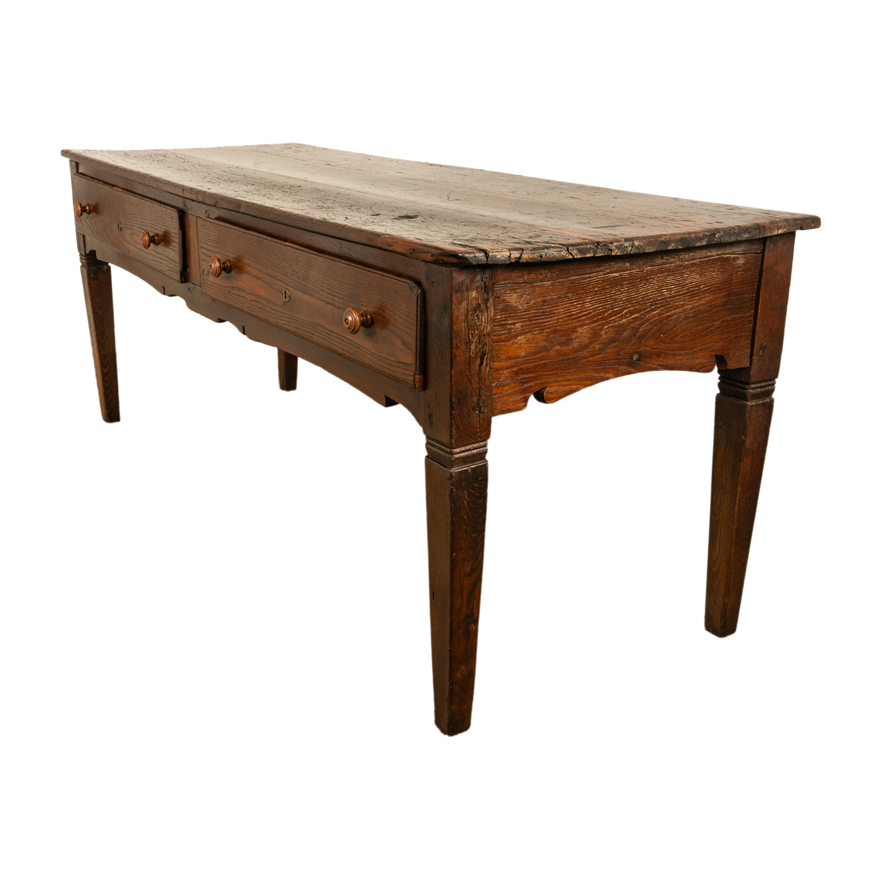 Large Antique Georgian Elm Serving Scullery Kitchen Preparation Table 1820 For Sale 6