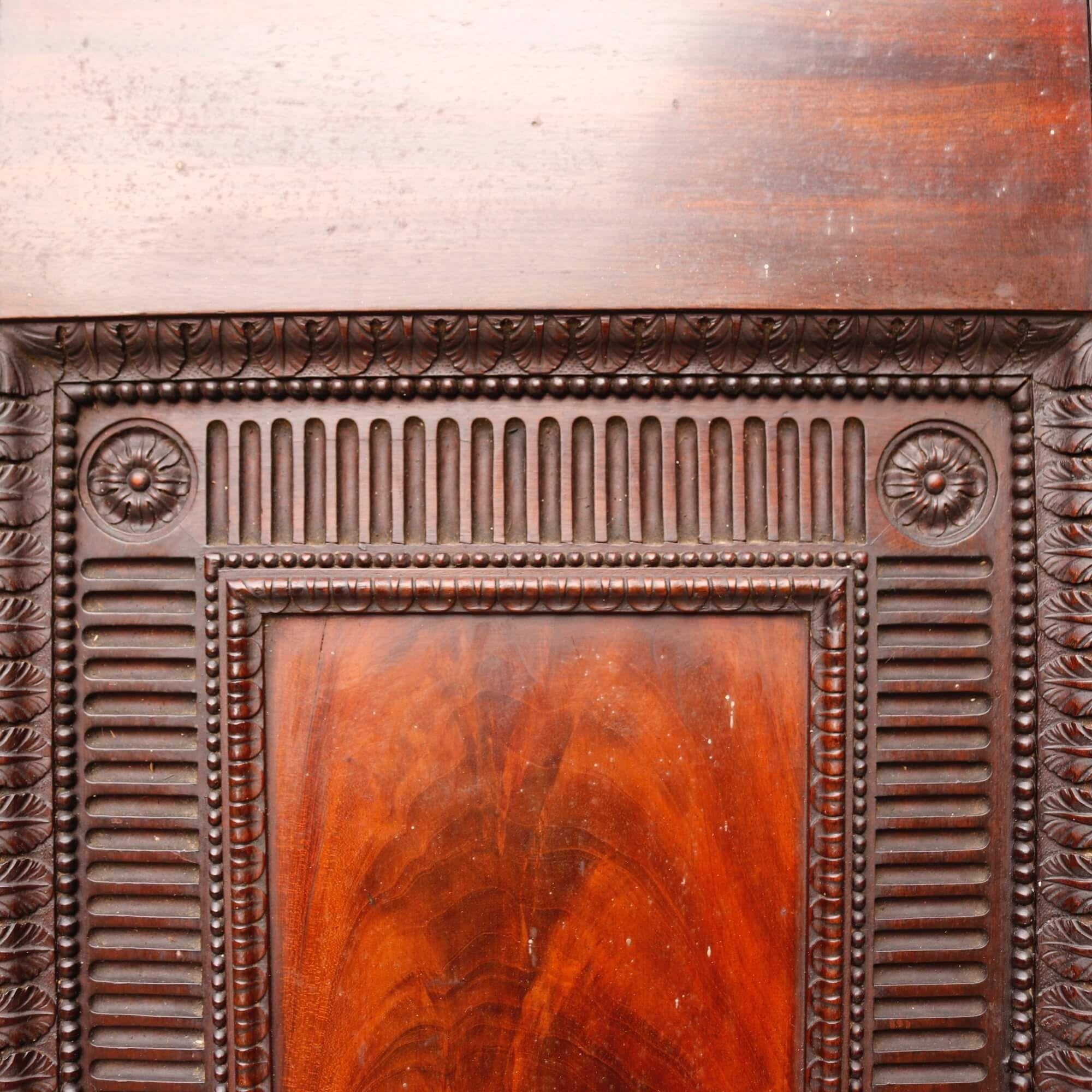 Large Antique Georgian Mahogany Door For Sale 3