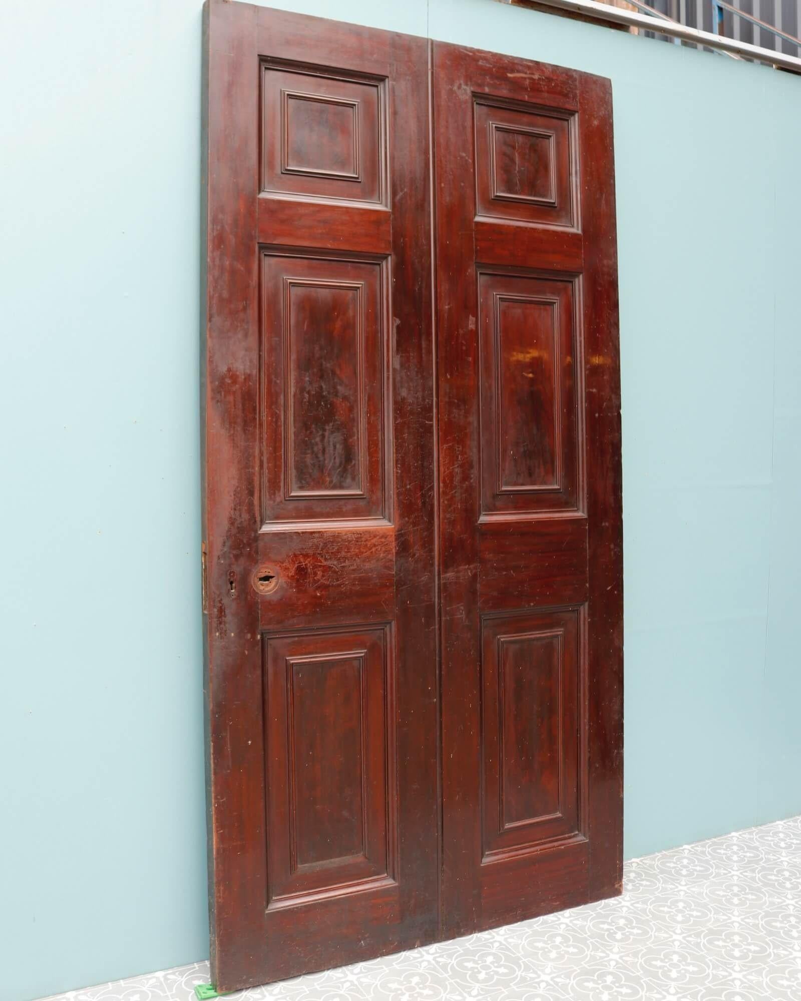 19th Century Large Antique Georgian Mahogany Door For Sale