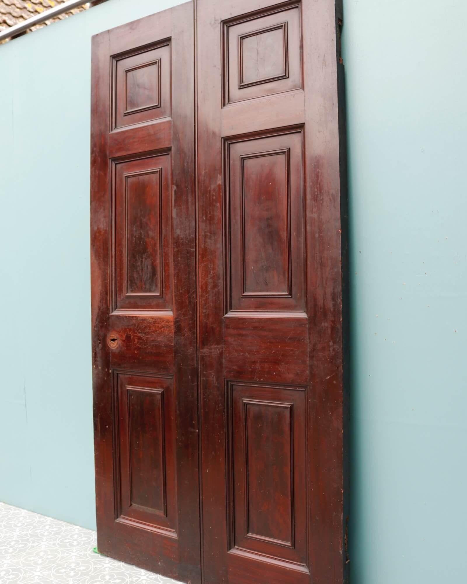 Wood Large Antique Georgian Mahogany Door For Sale