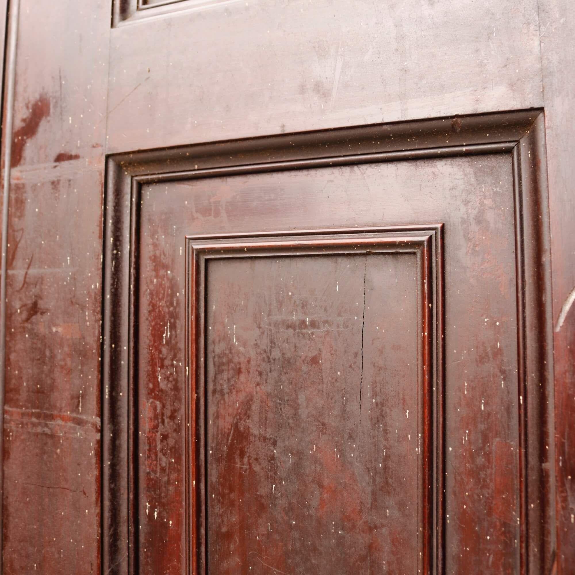 Large Antique Georgian Mahogany Door For Sale 3