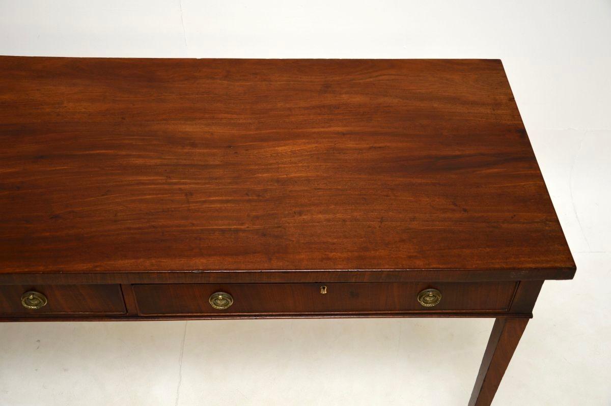 Wood Large Antique Georgian Period Console / Writing Table For Sale