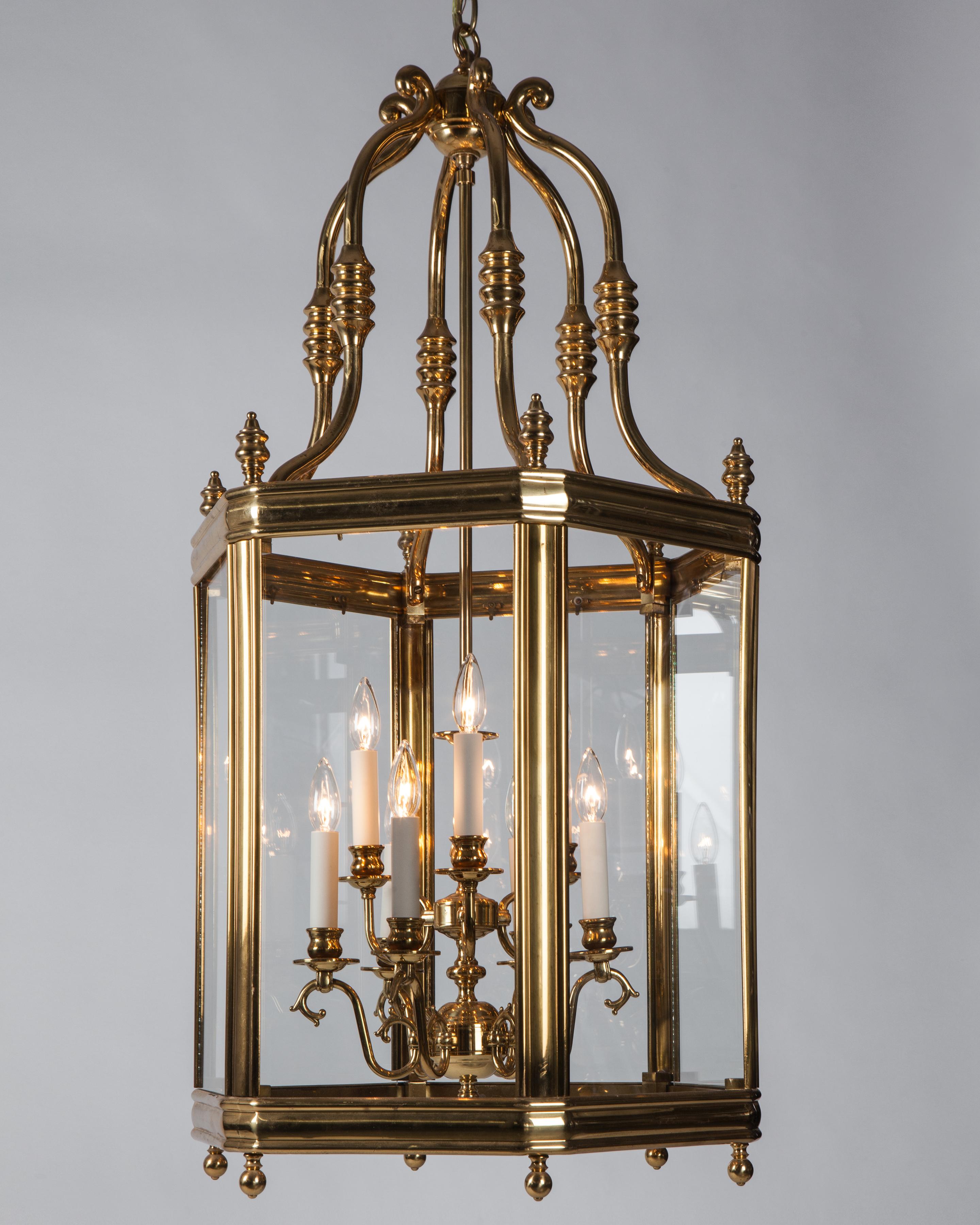 tall brass lantern