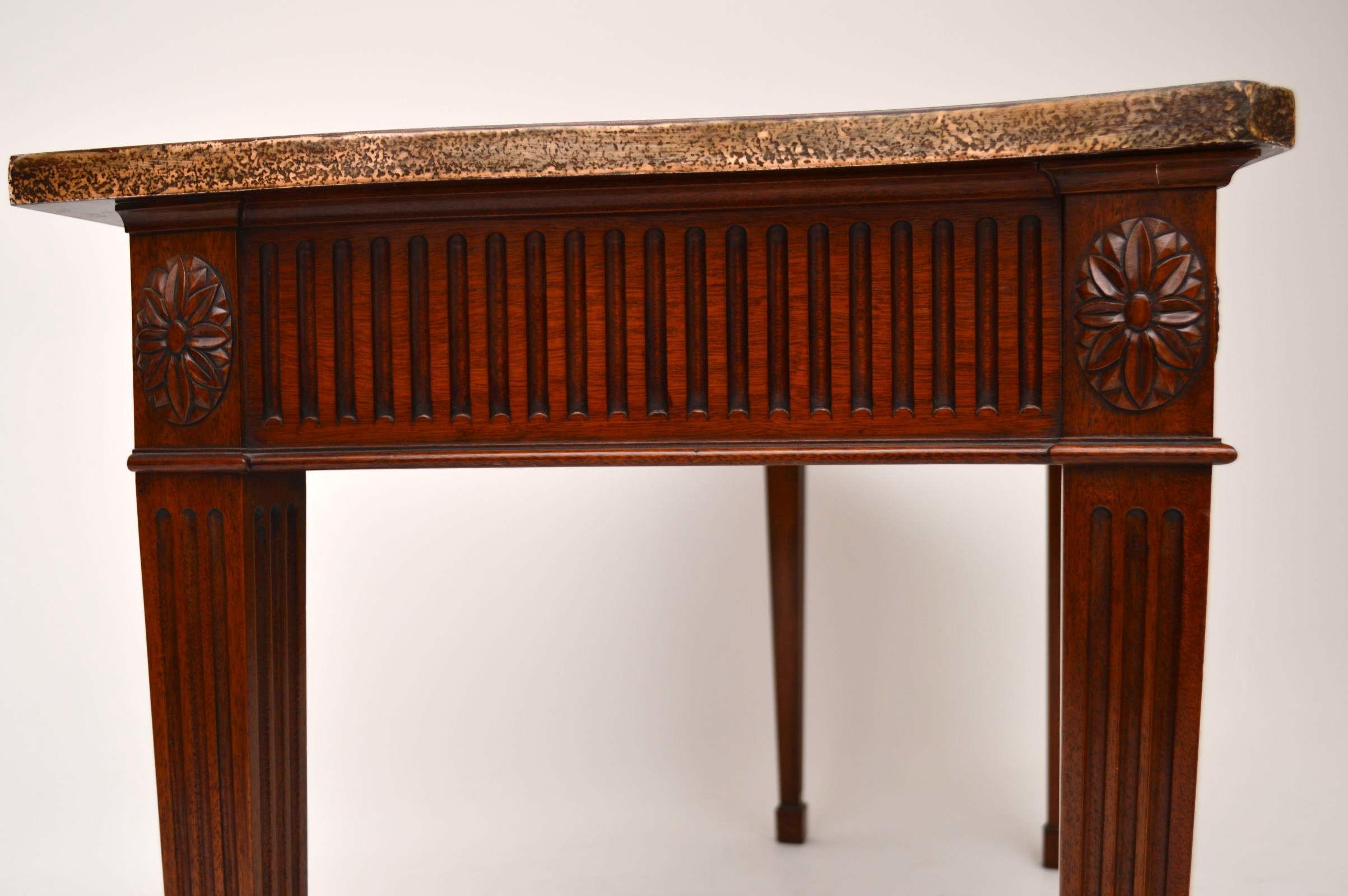  Large Antique Georgian Style Mahogany Console Table 5