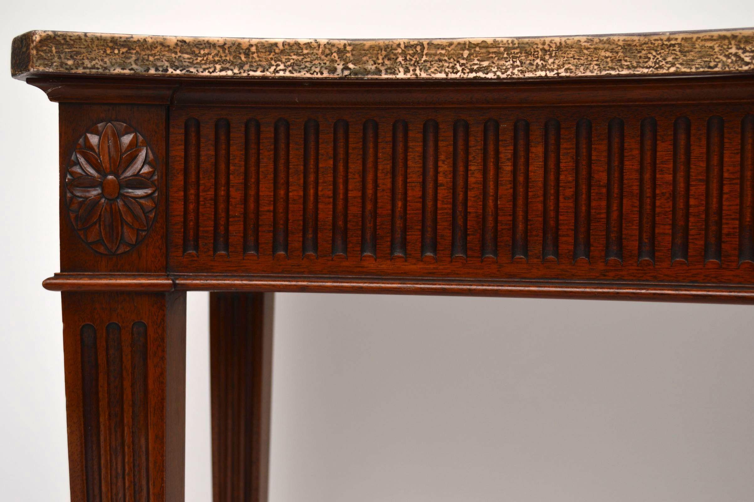 Large Antique Georgian Style Mahogany Console Table 5