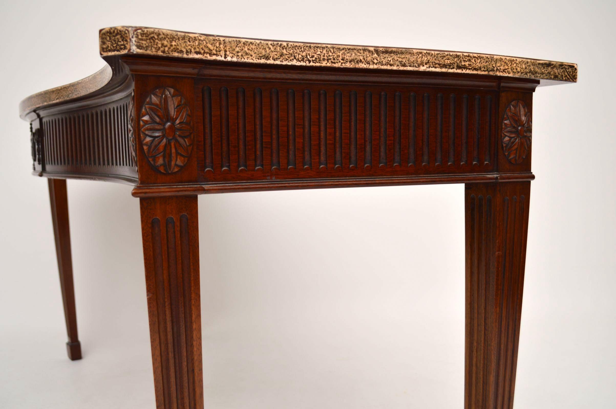  Large Antique Georgian Style Mahogany Console Table 8