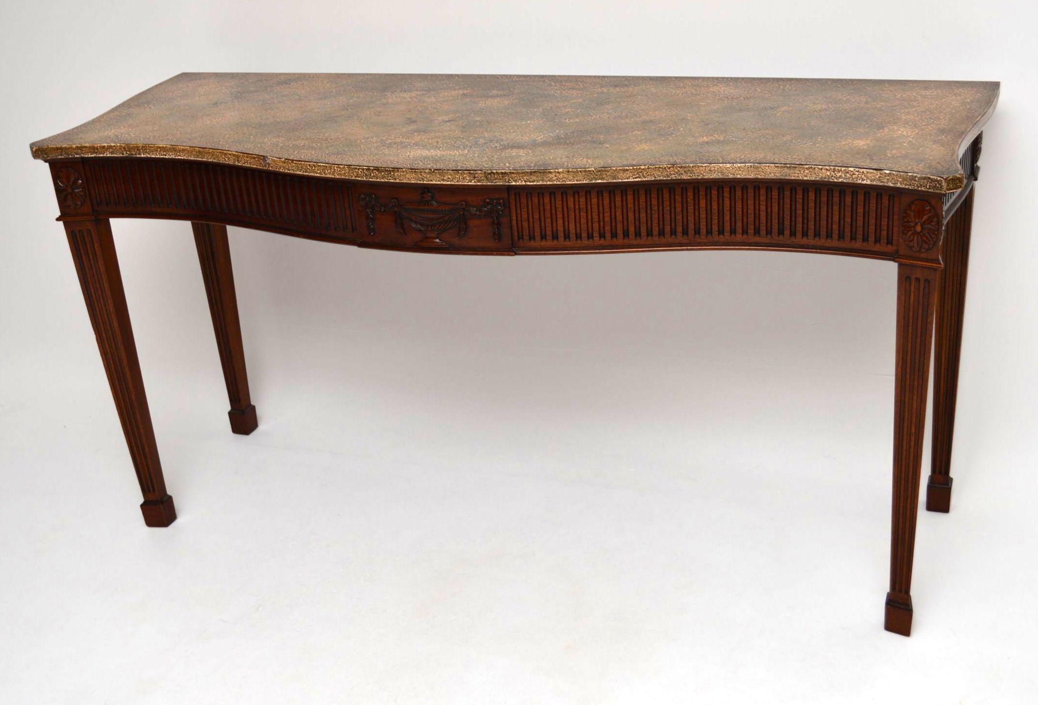 George III Large Antique Georgian Style Mahogany Console Table