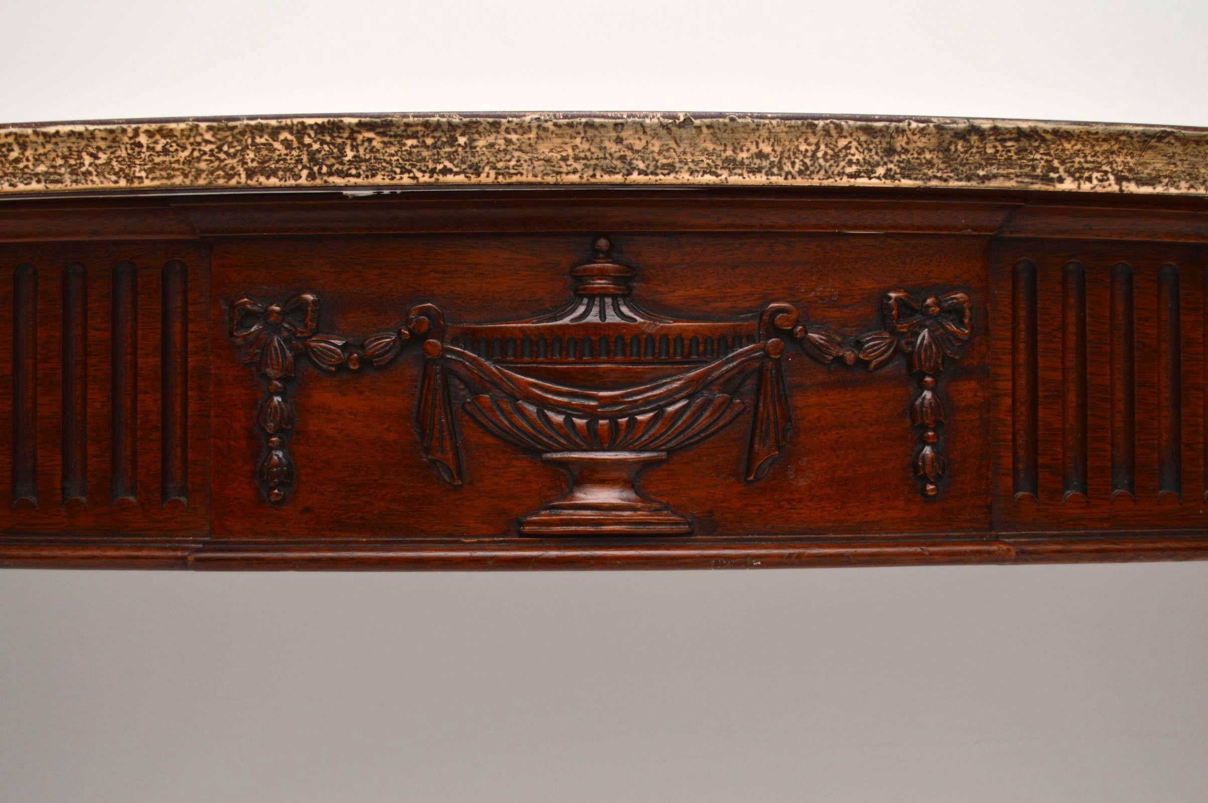 English  Large Antique Georgian Style Mahogany Console Table