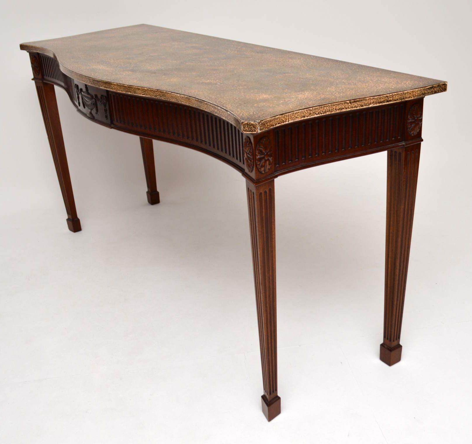 Large Antique Georgian Style Mahogany Console Table In Good Condition In London, GB