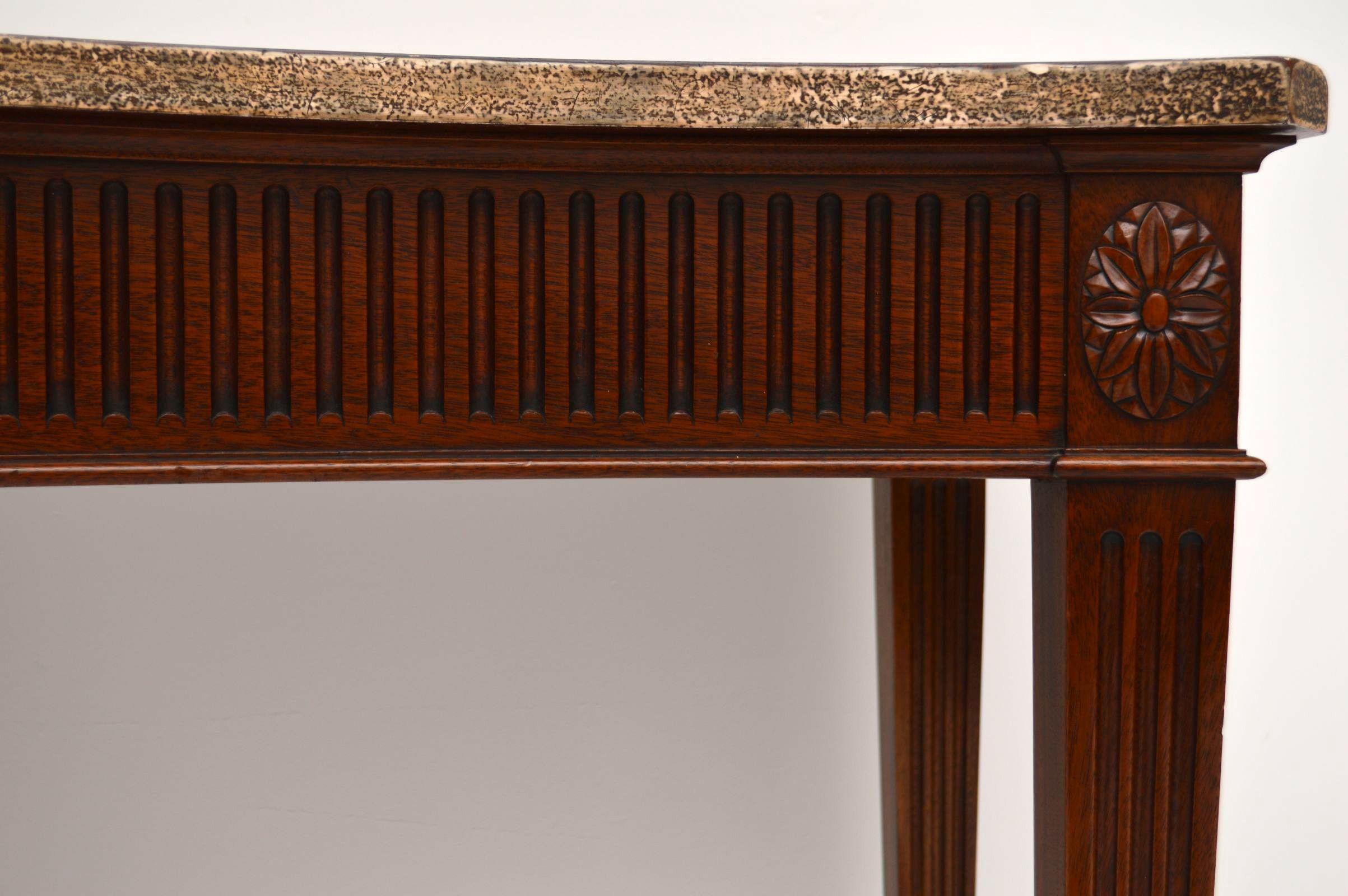  Large Antique Georgian Style Mahogany Console Table In Good Condition In London, GB