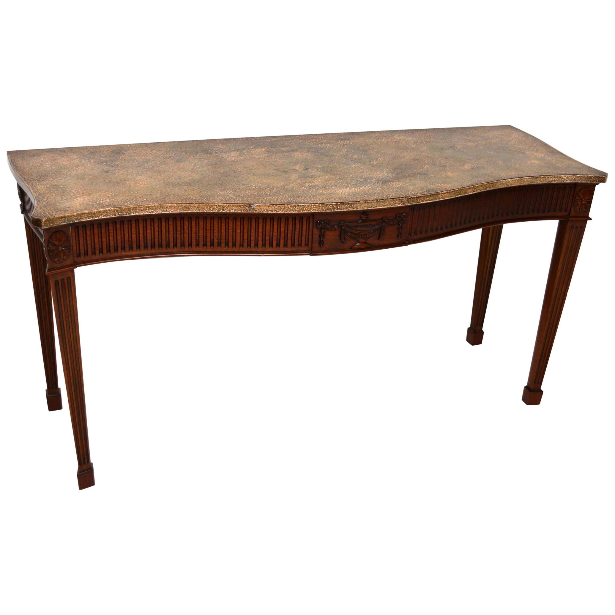 Large Antique Georgian Style Mahogany Console Table