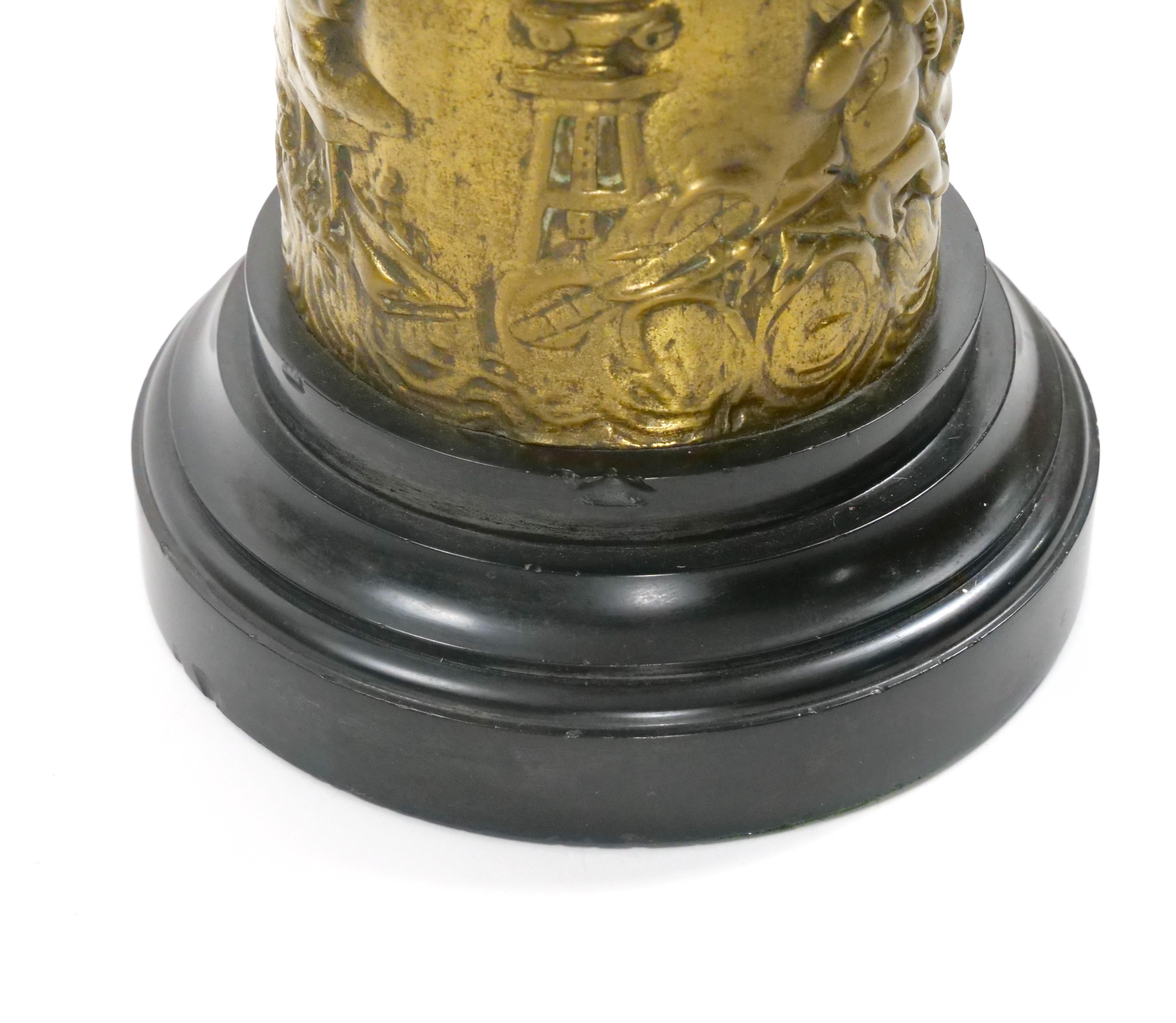Gran escultura antigua de bronce dorado/ Diosa romana Fortuna, según Giambologna en venta 8