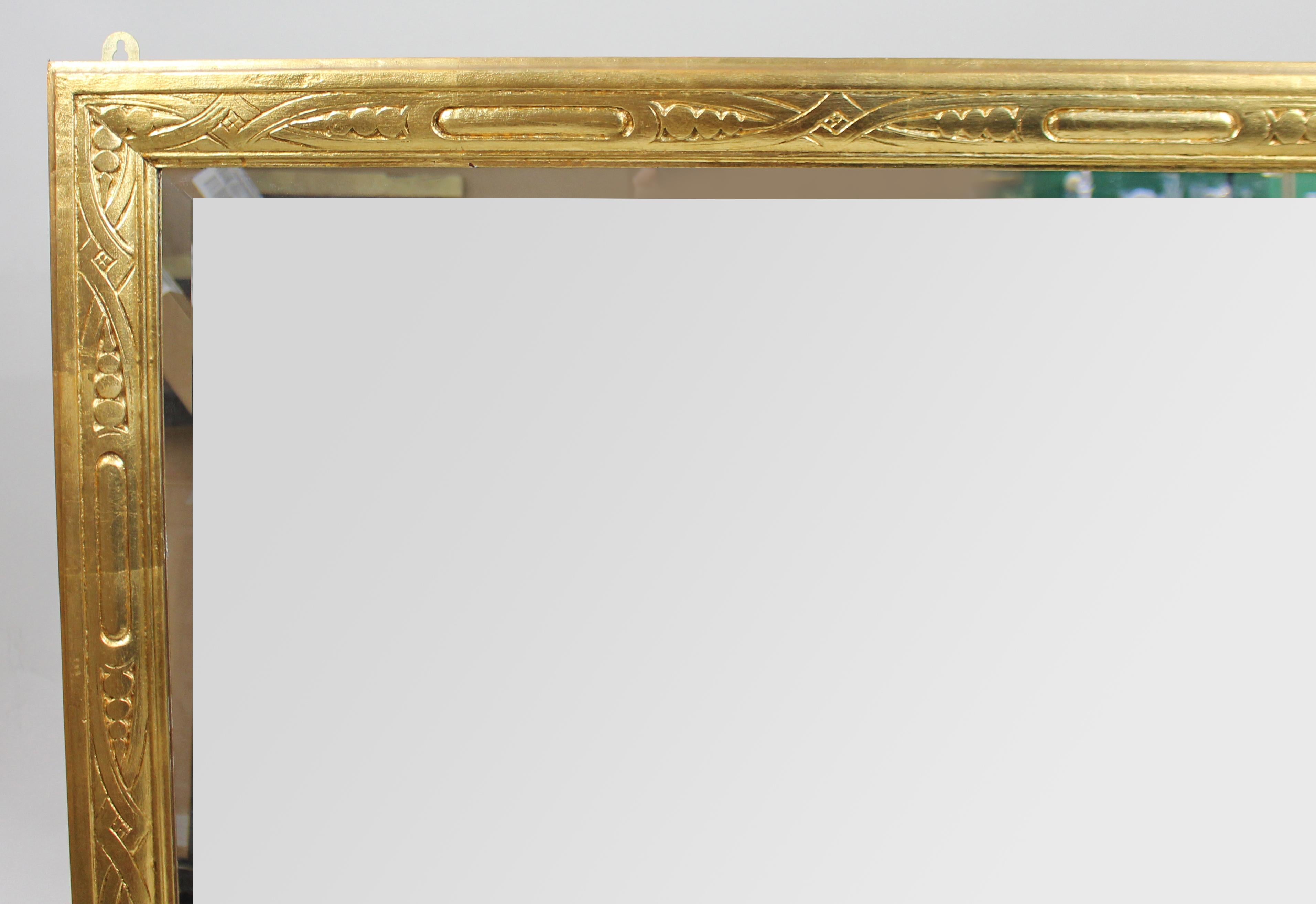 Europeo Grande specchio d'epoca in legno intagliato e dorato, c.1900 in vendita