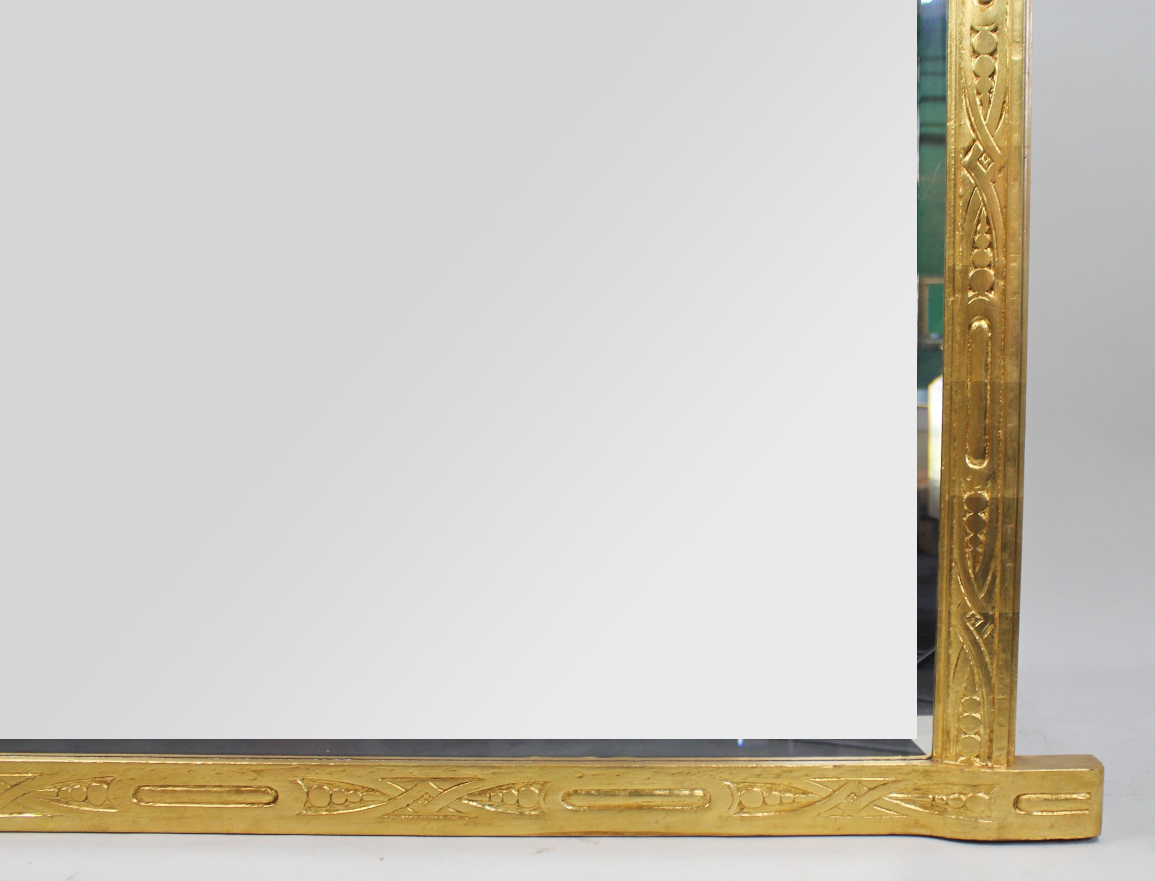 Grande specchio d'epoca in legno intagliato e dorato, c.1900 In condizioni buone in vendita a Worcester, GB