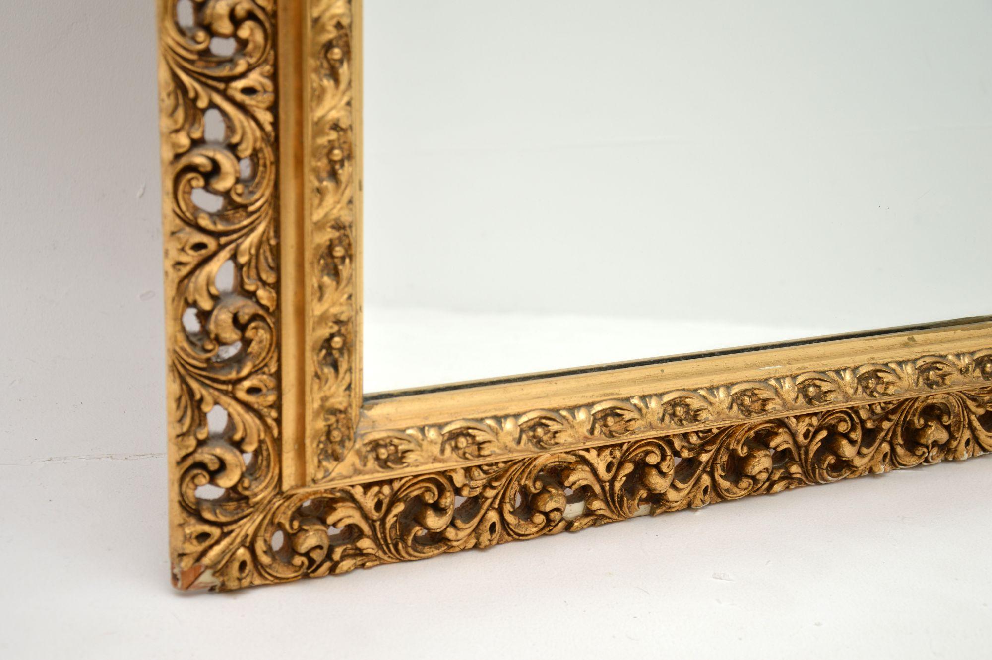 Mid-20th Century Large Antique Gilt Wood Mirror