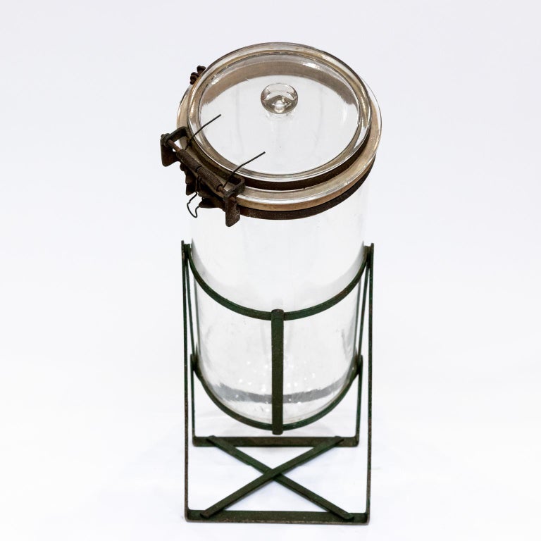 Large Antique Glass Canister Candy Store Display For Sale at 1stDibs