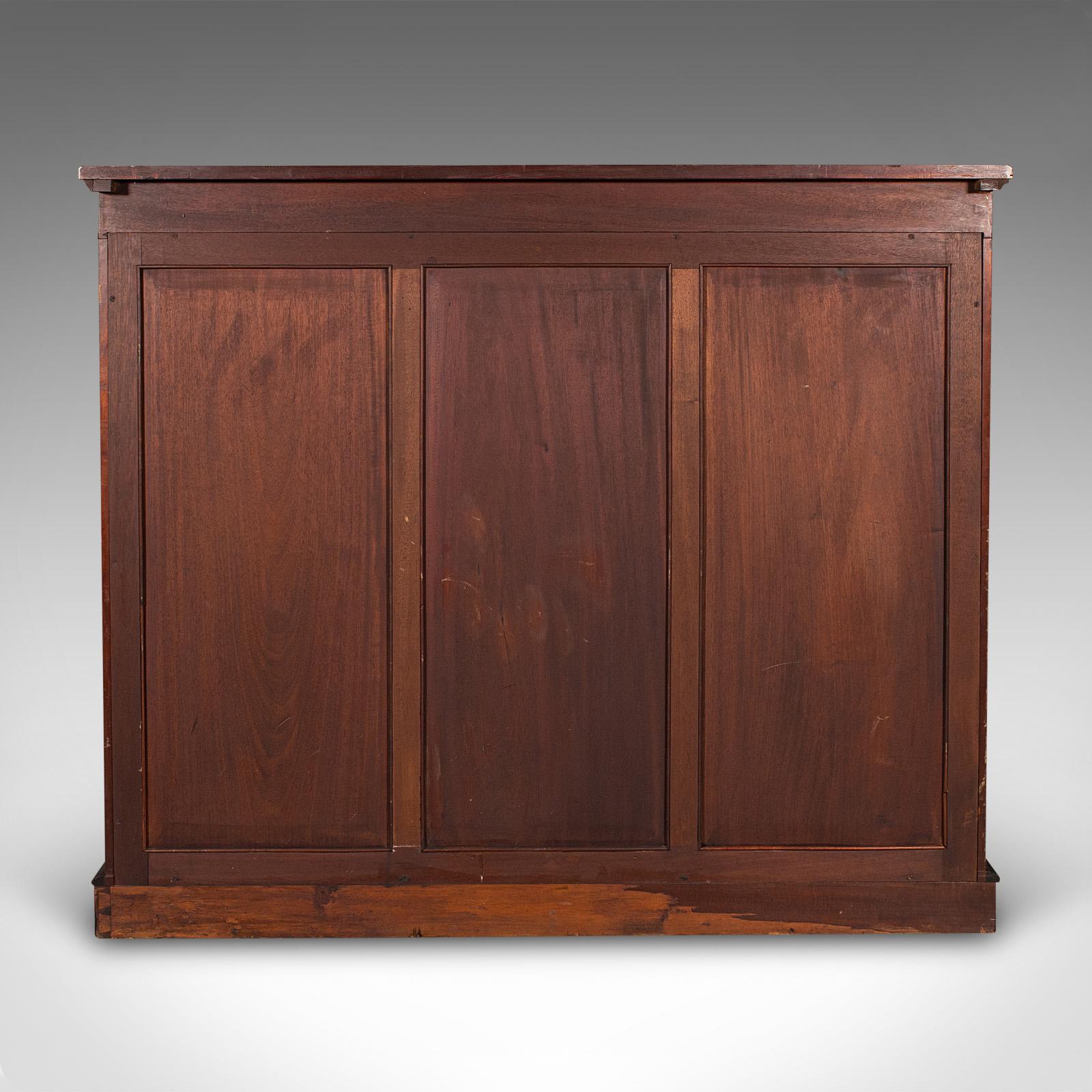 20th Century Large Antique Glazed Display Cabinet, English, Drawing Room, Bookcase, Edwardian For Sale