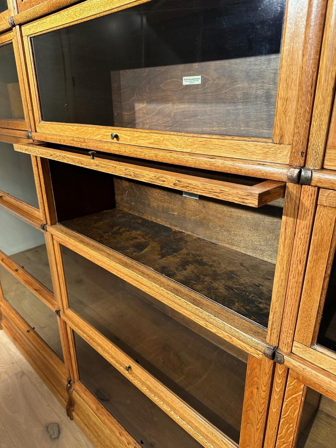Grande bibliothèque ancienne Globe Wernicke en chêne en vente 4
