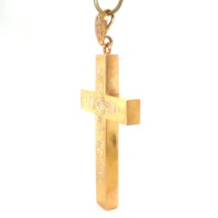 Large Antique Gold Christmas Cross