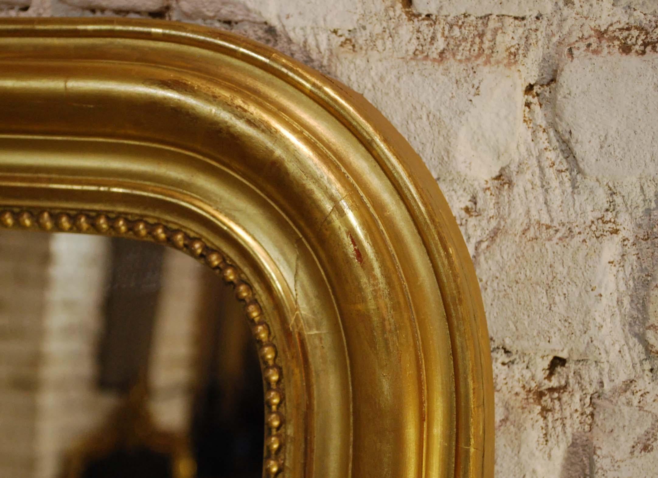 Large Antique Gold Gilt French Louis Philippe Mirror 1