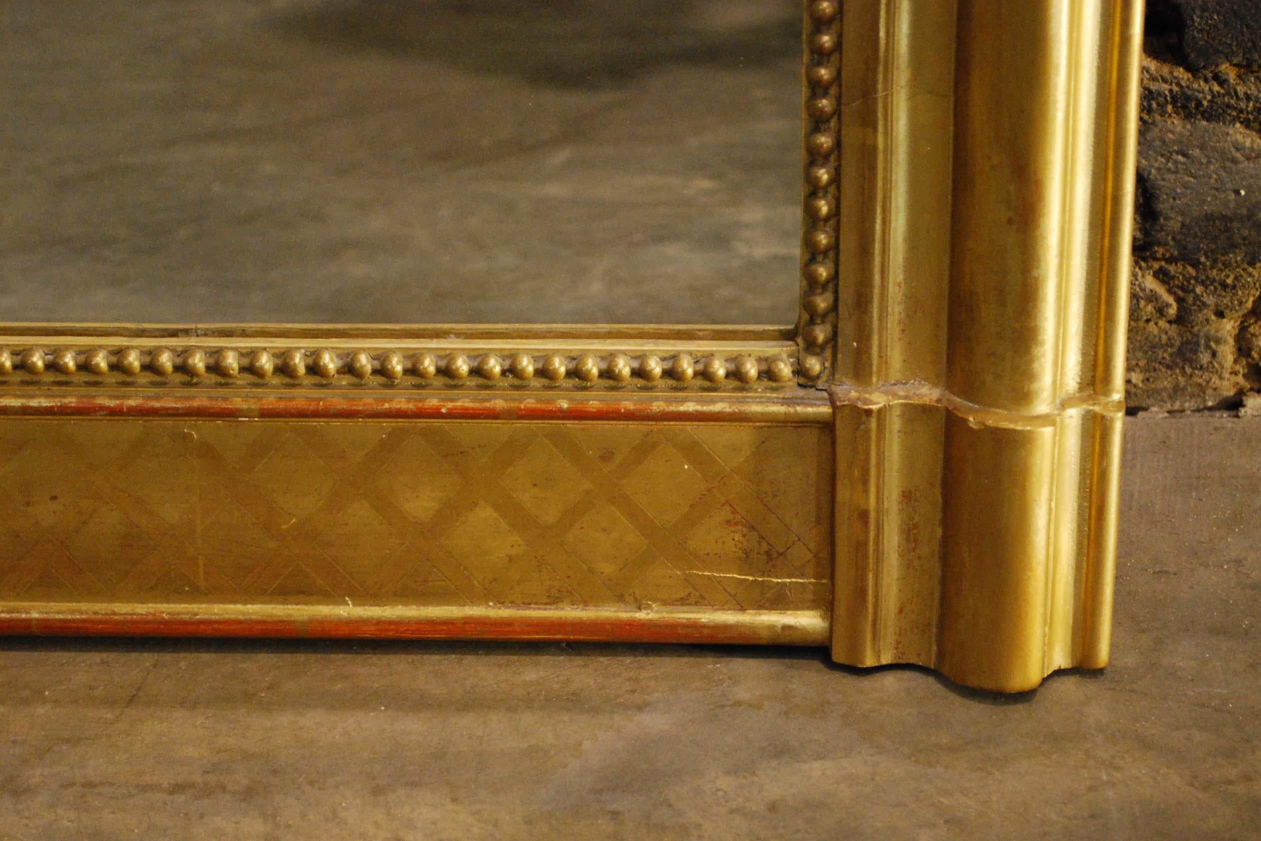 Large Antique Gold Gilt French Louis Philippe Mirror 3