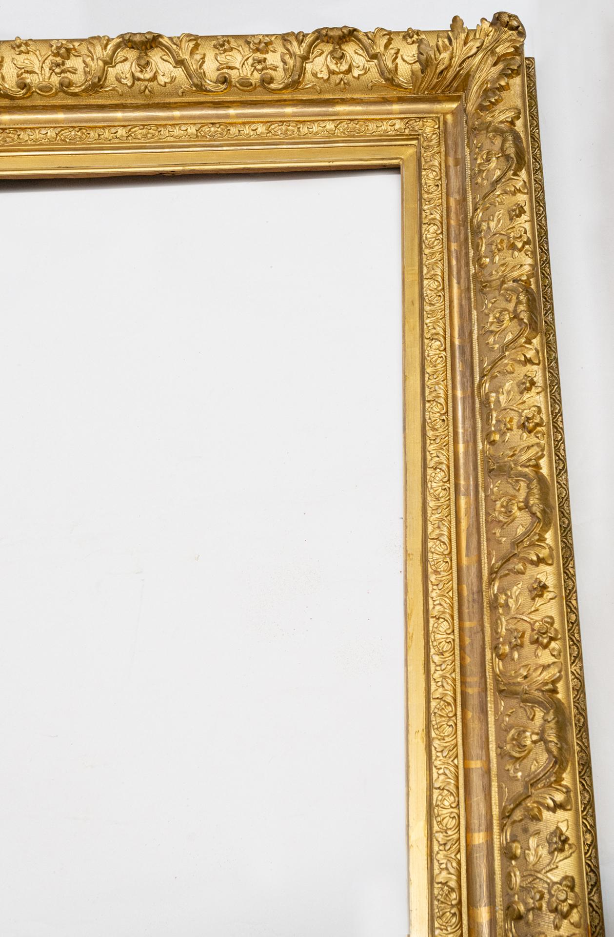 Late 19th Century Large Antique Golden Frame For Sale
