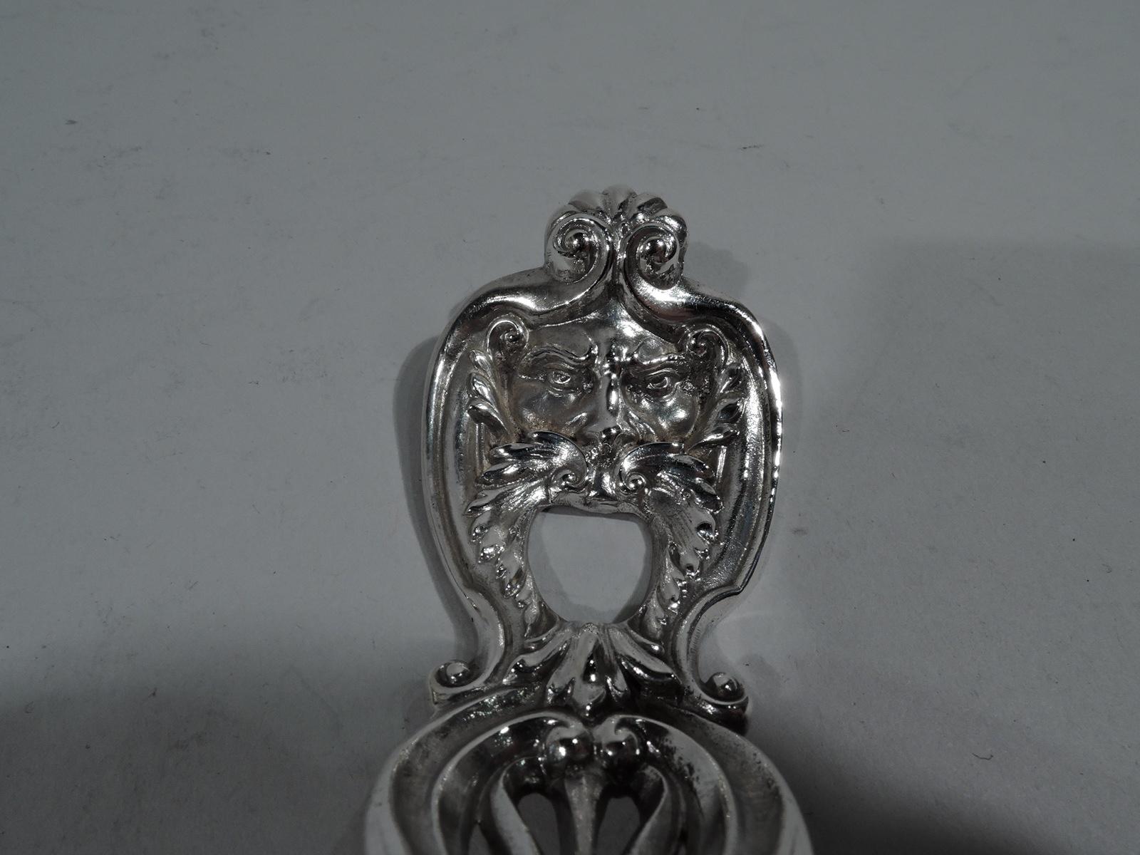 Large Antique Gorham Classical Sterling Silver Bonbon Scoop In Excellent Condition In New York, NY